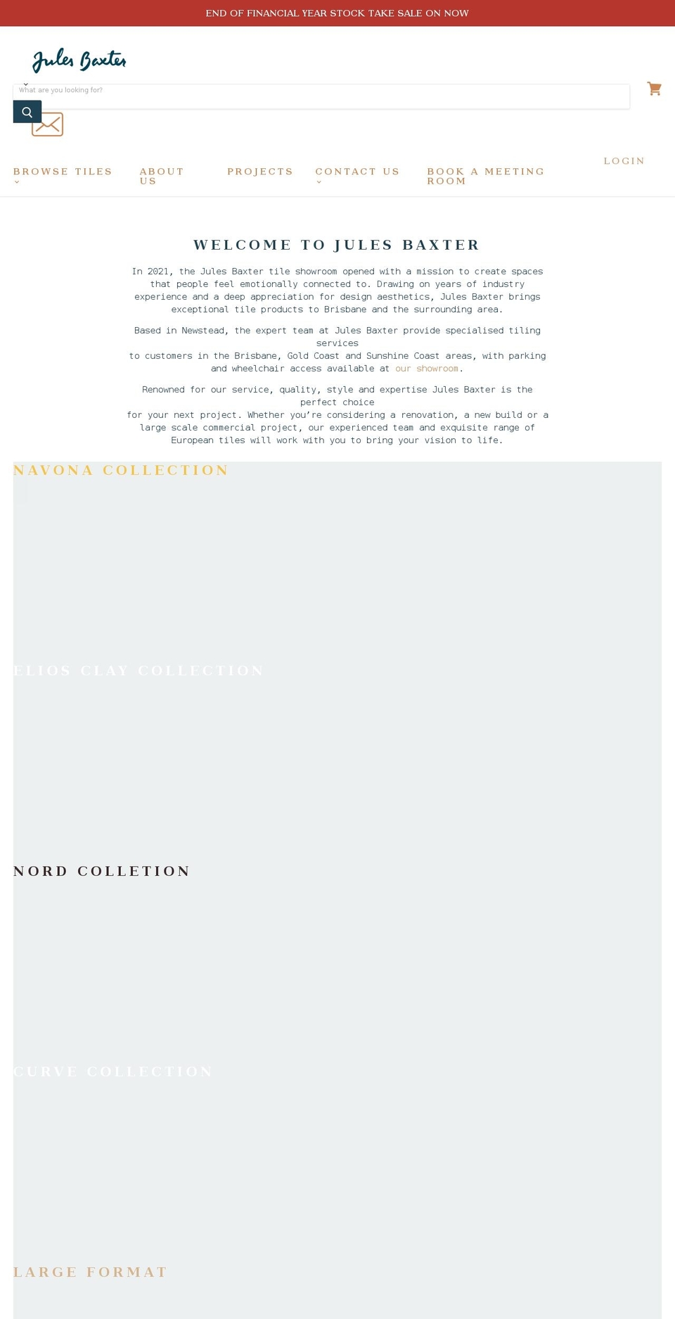 julesbaxter.com.au shopify website screenshot