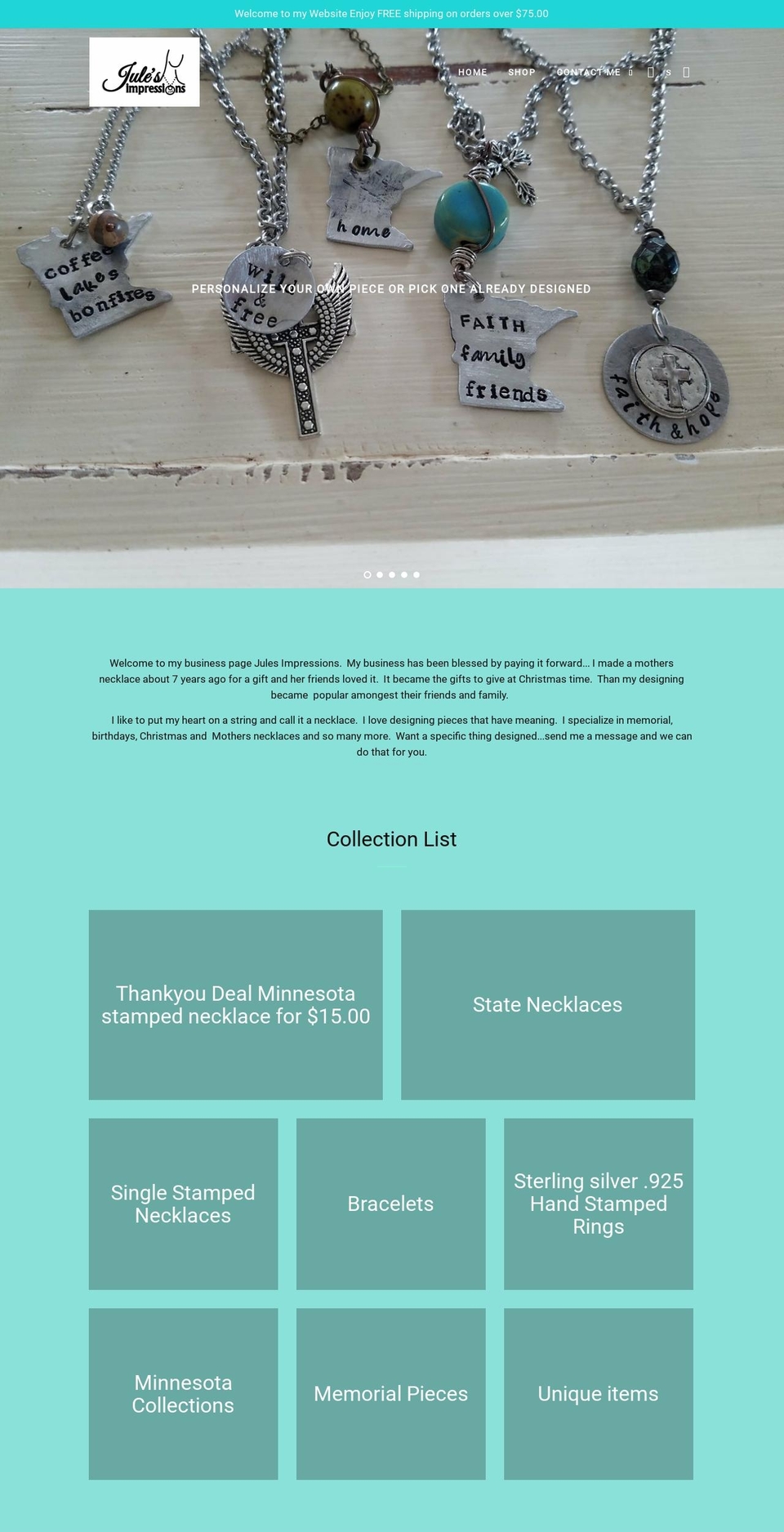 julesimpressions.net shopify website screenshot