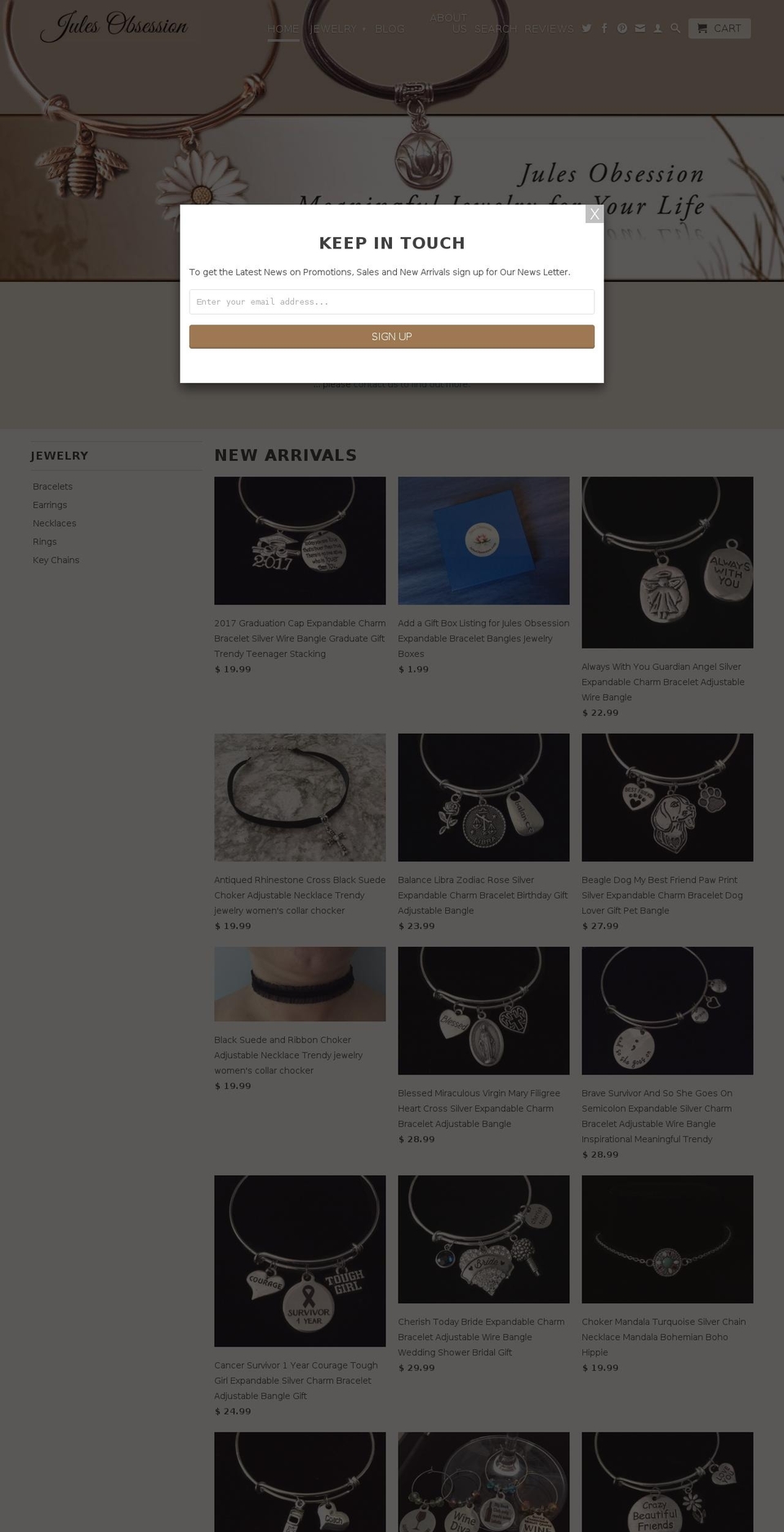 julesobsession.com shopify website screenshot