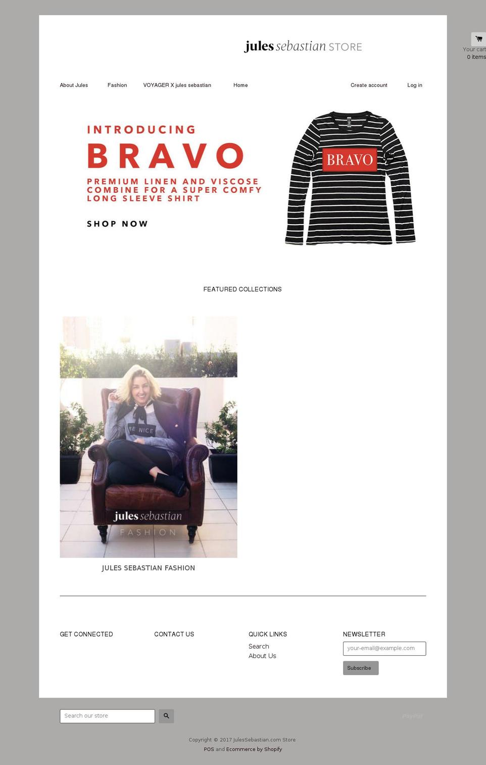 julessebastianstore.com shopify website screenshot