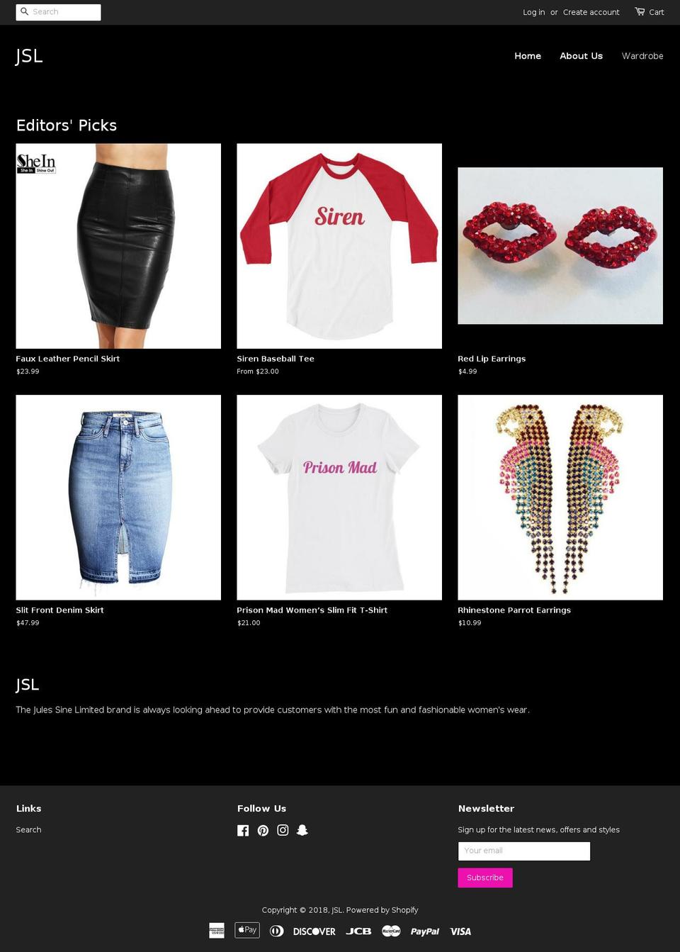 julessine.com — Shopify storefront screenshot
