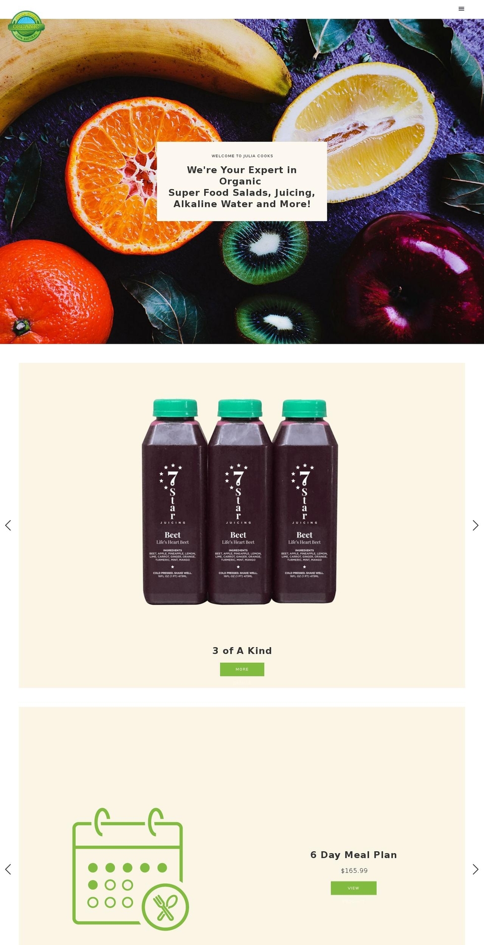 julia-cooks.com shopify website screenshot