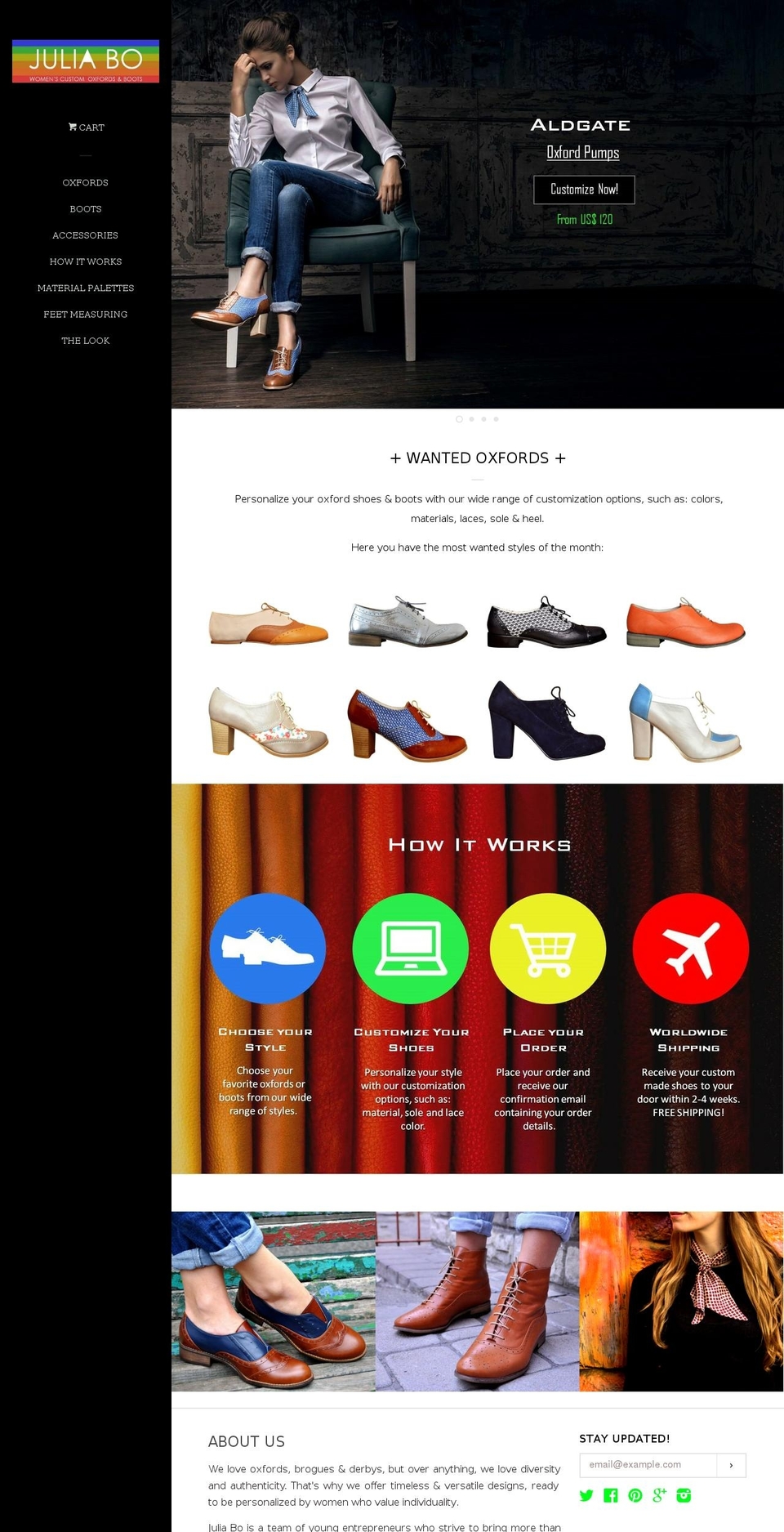 juliabo.com shopify website screenshot