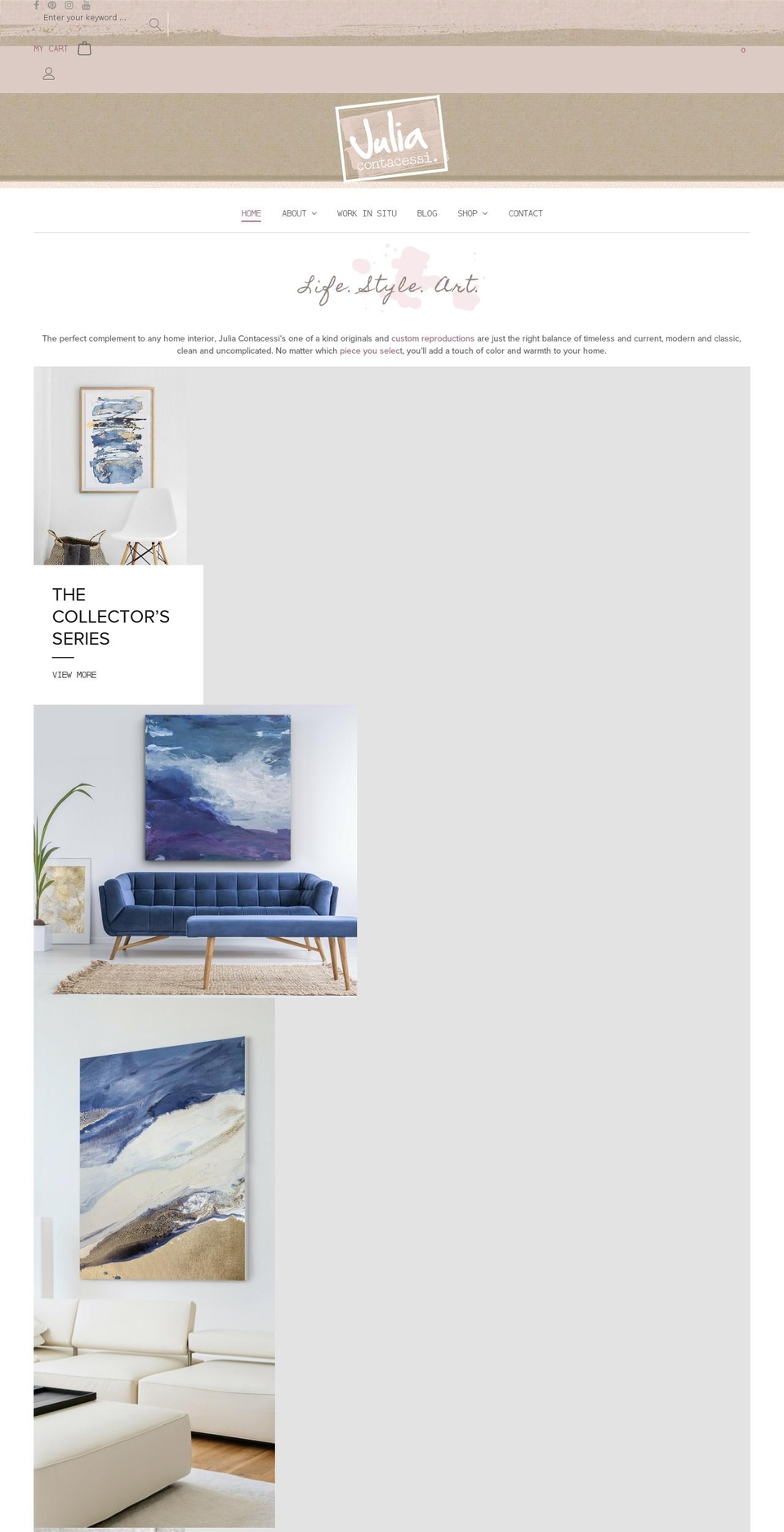 juliacontacessi.com shopify website screenshot