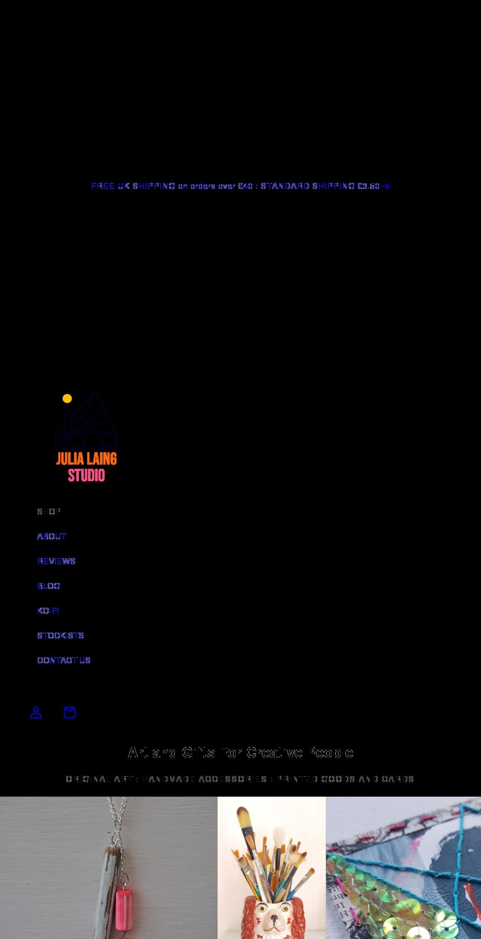 julialaingstudio.com — Shopify storefront screenshot