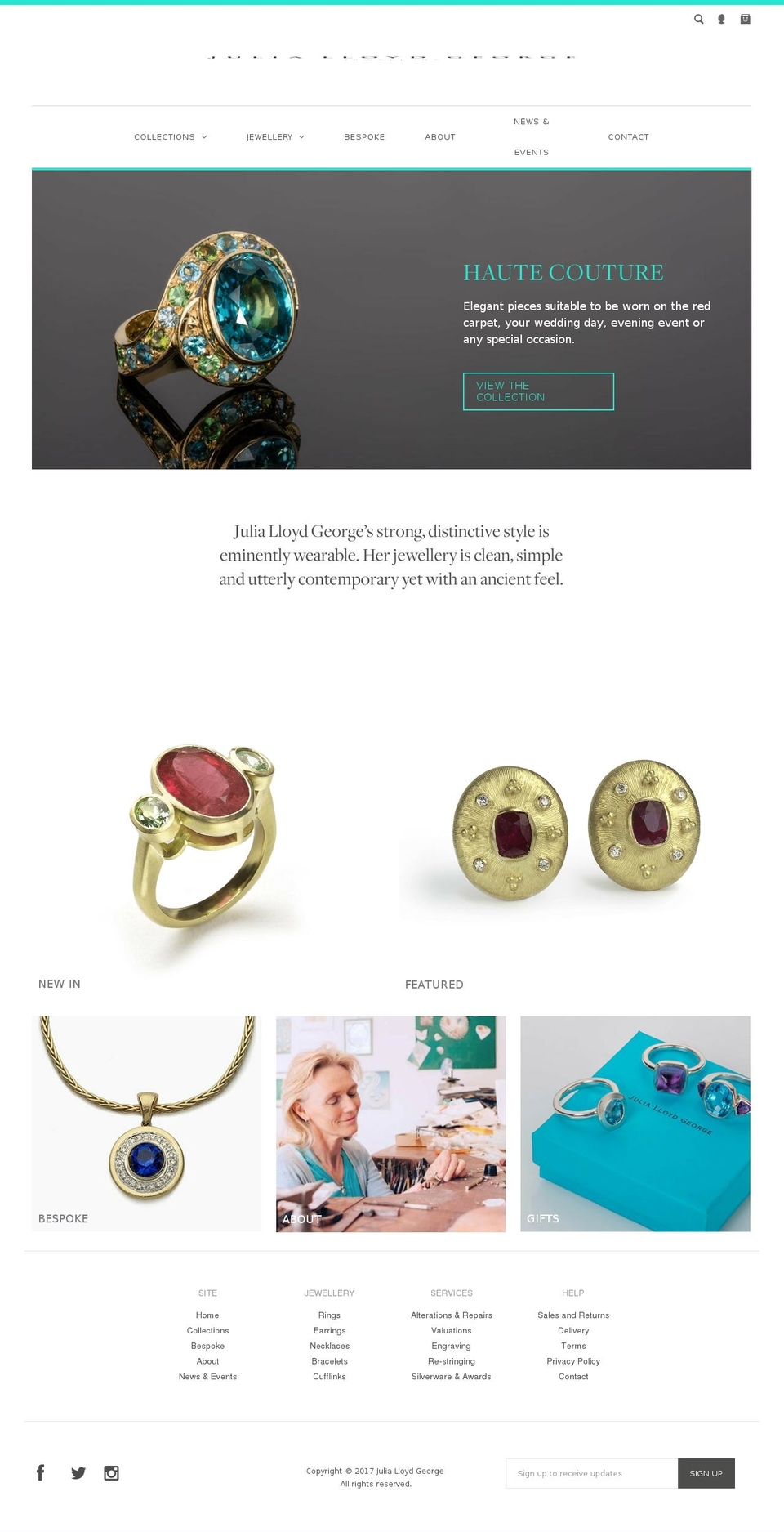 julialloydgeorge.com shopify website screenshot