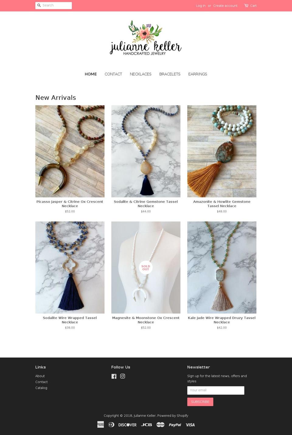 juliannekeller.com — Shopify storefront screenshot