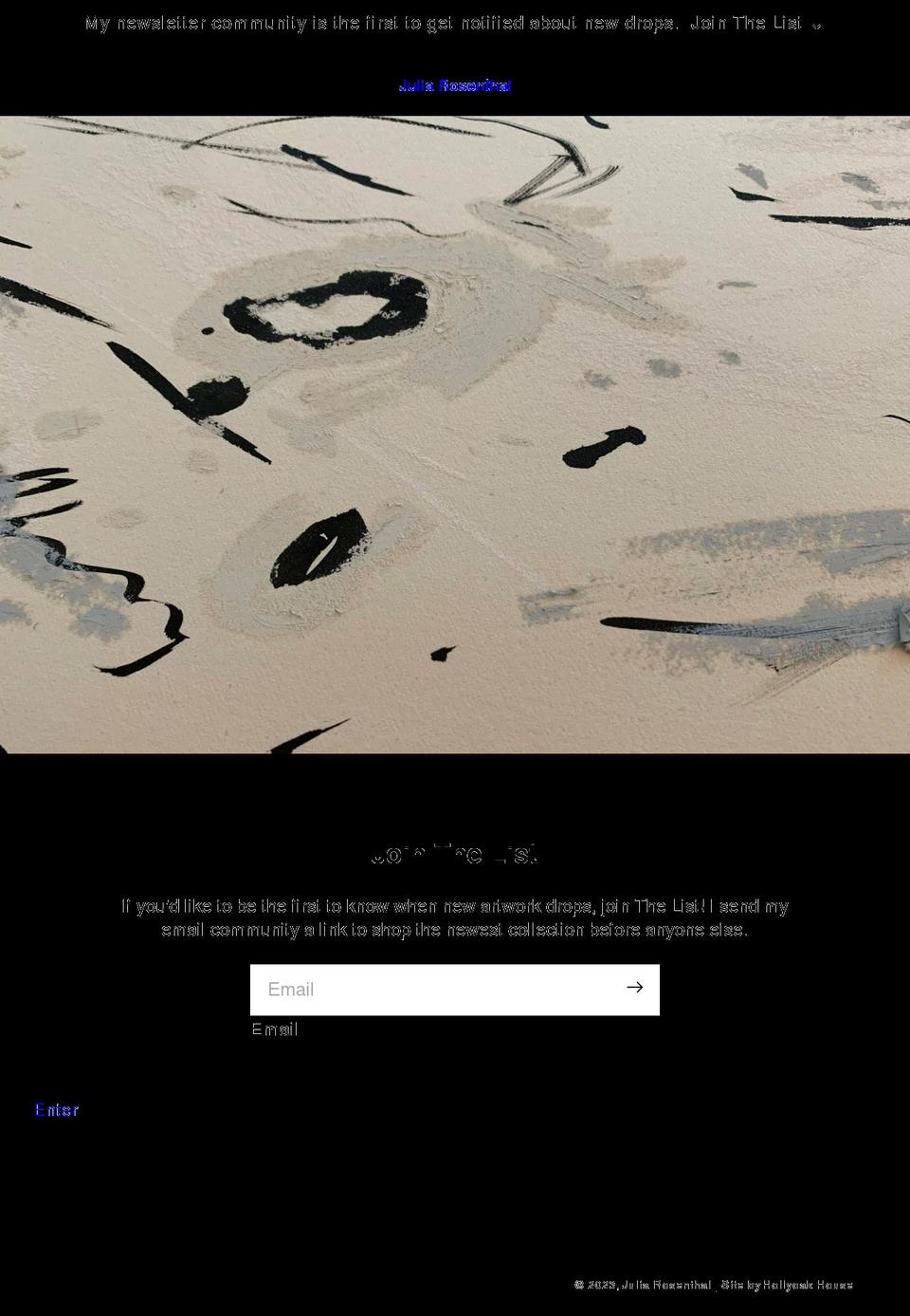 juliarosenthal.com shopify website screenshot