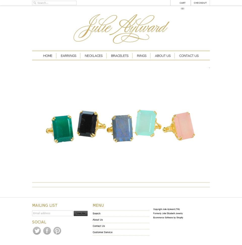 julie-eliza.com shopify website screenshot