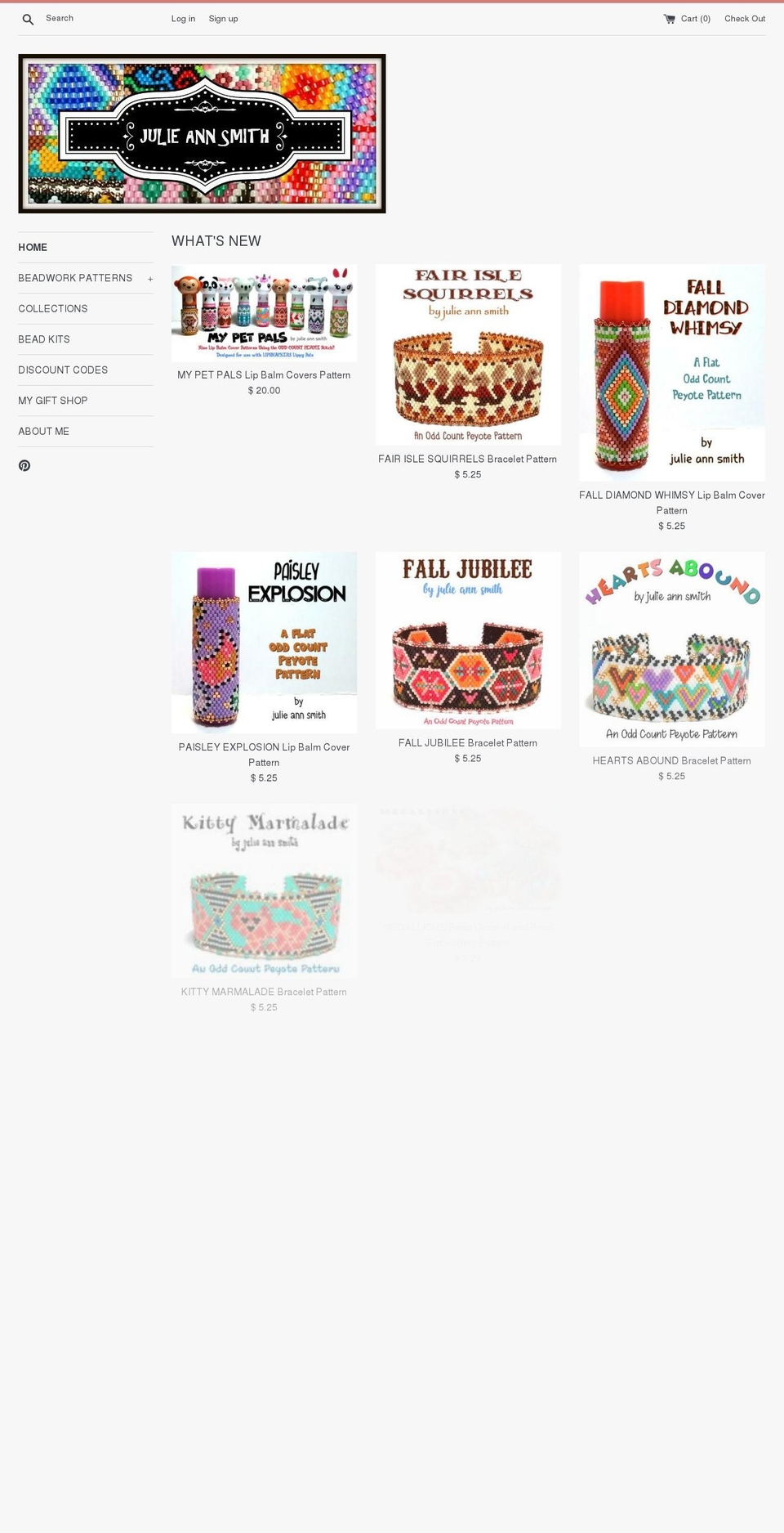 julieannsmith.com shopify website screenshot