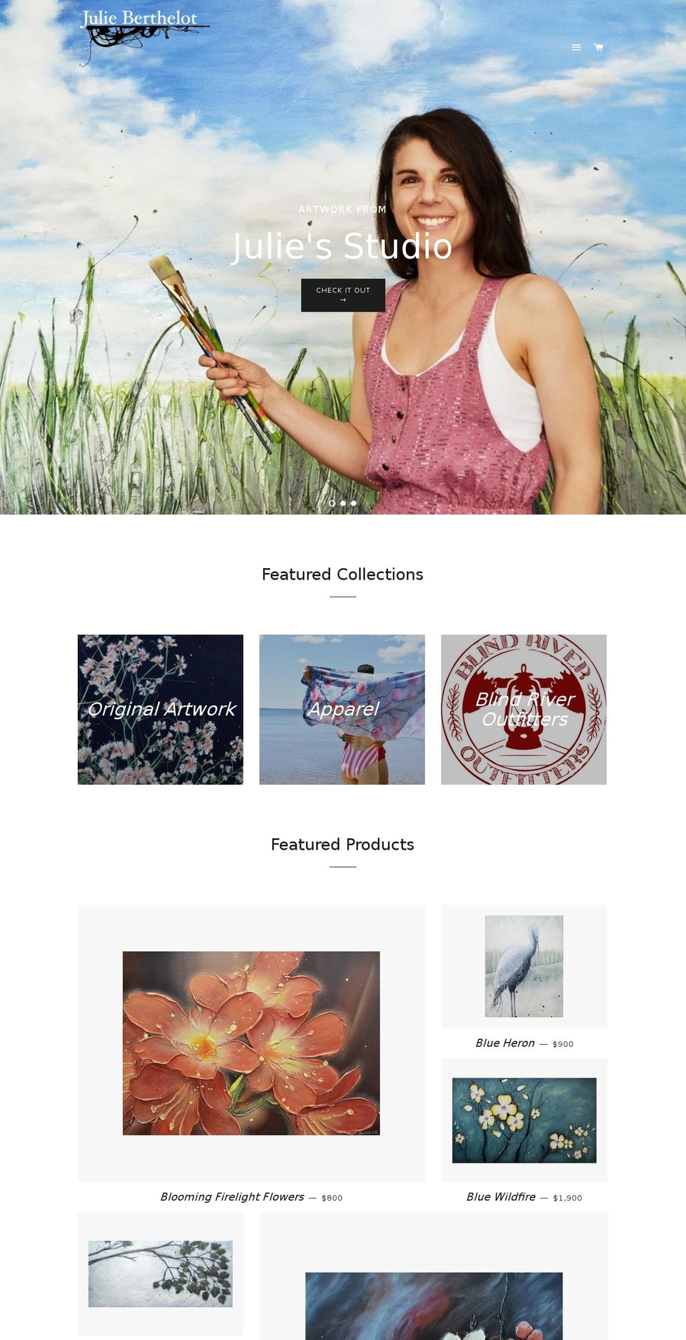 julieberthelot.com — Shopify storefront screenshot