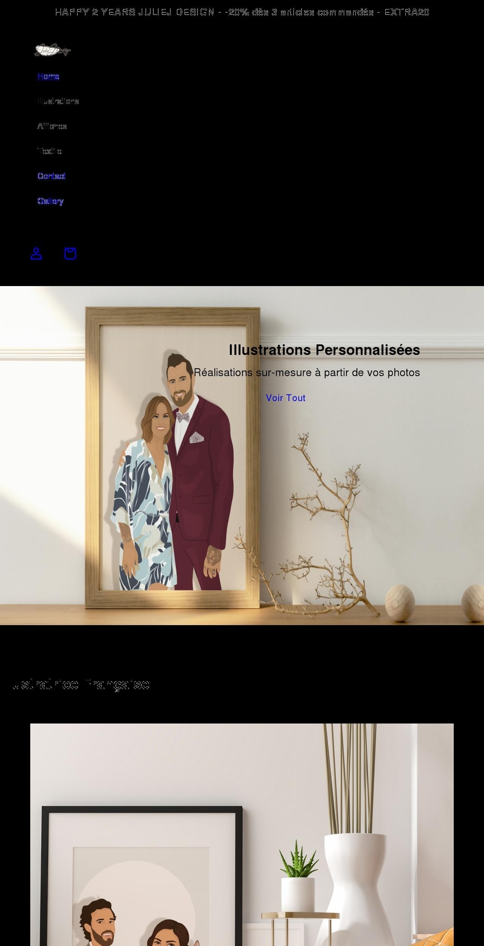 juliejdesign.com shopify website screenshot
