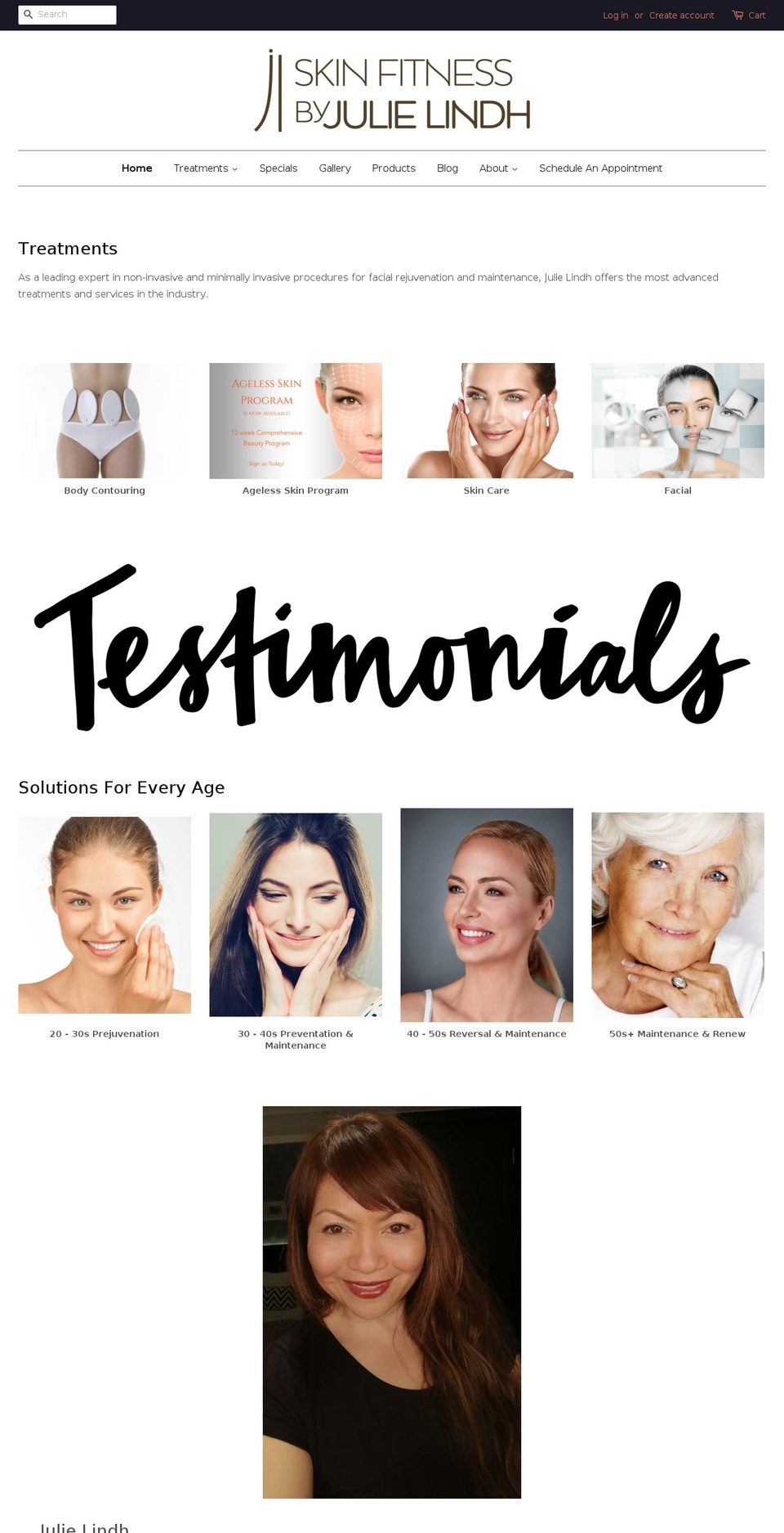 julielindh.com shopify website screenshot