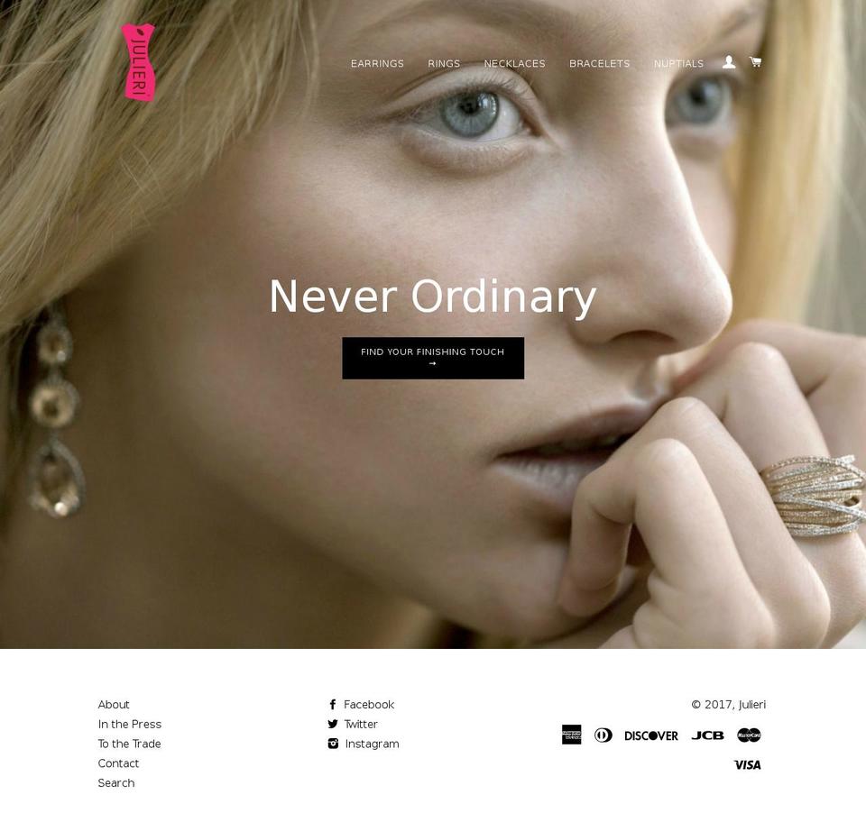 julieri.com shopify website screenshot