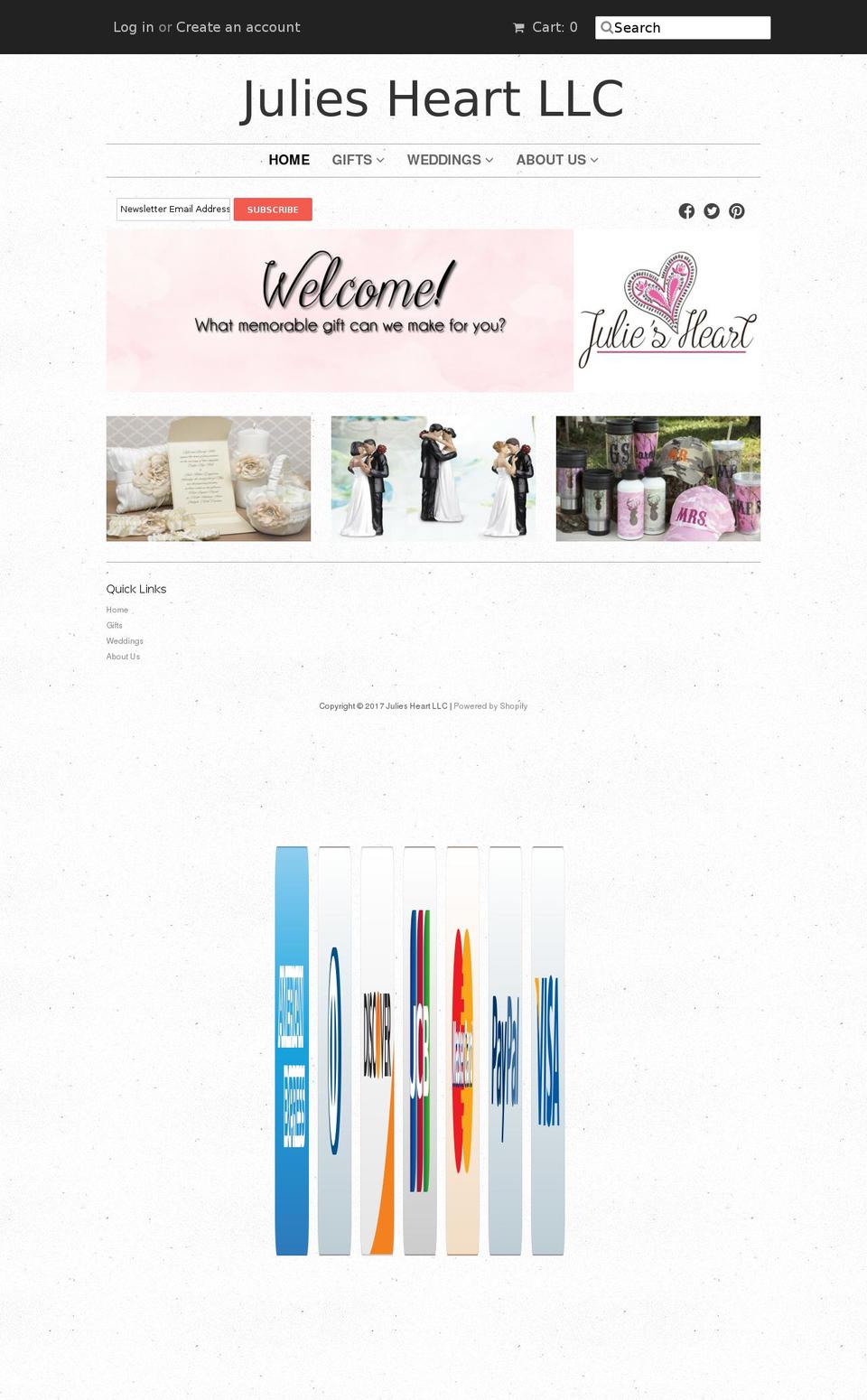 juliesheartllc.com shopify website screenshot