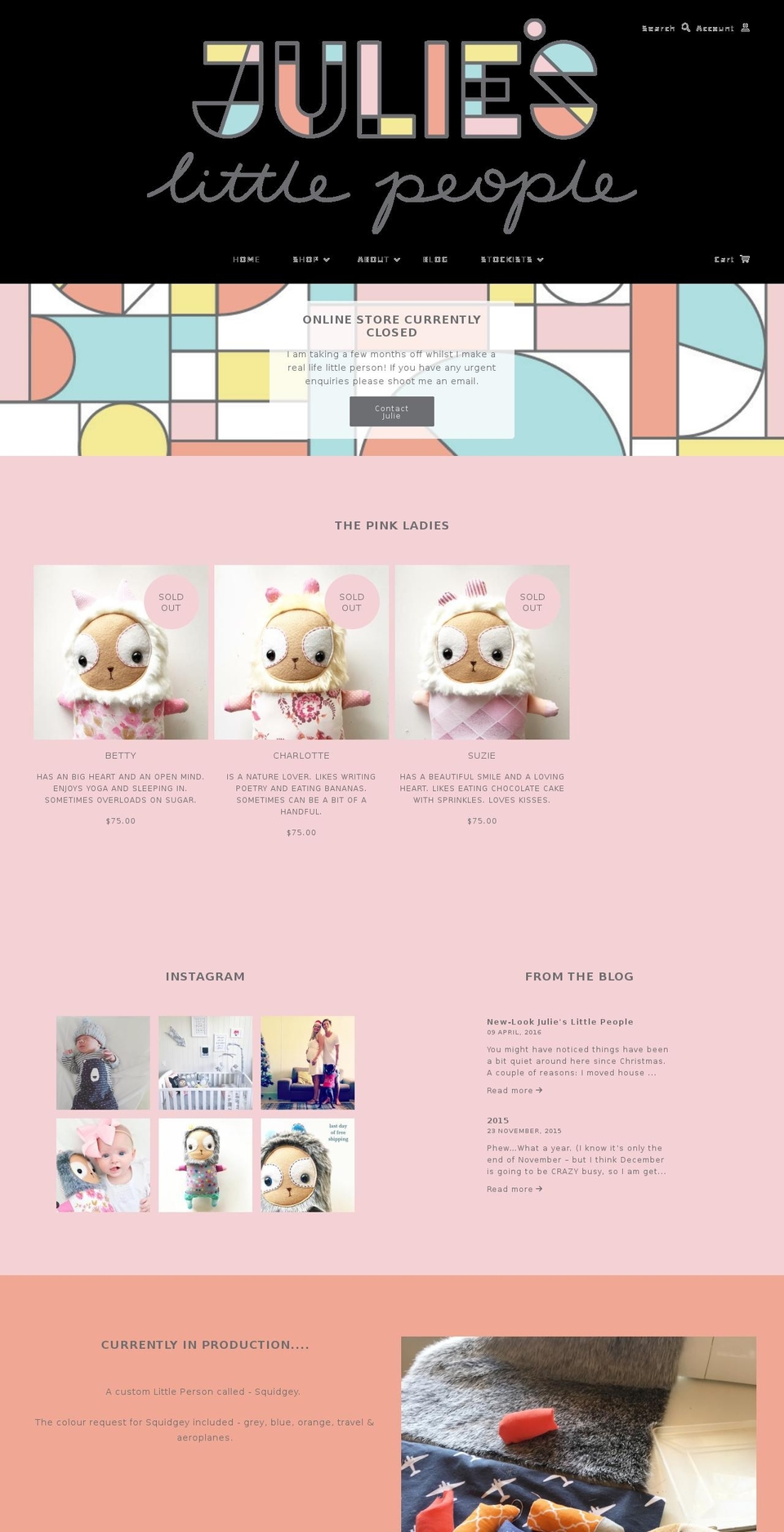 julieslittlepeople.com shopify website screenshot