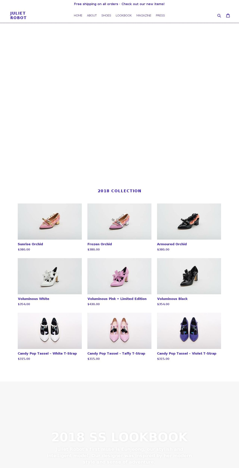julietrobot.com — Shopify storefront screenshot