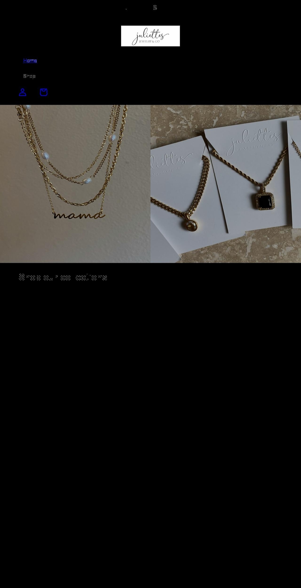 juliettesjewelryandco.com shopify website screenshot