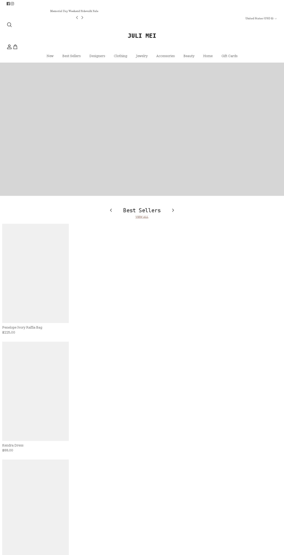 julimei.com shopify website screenshot