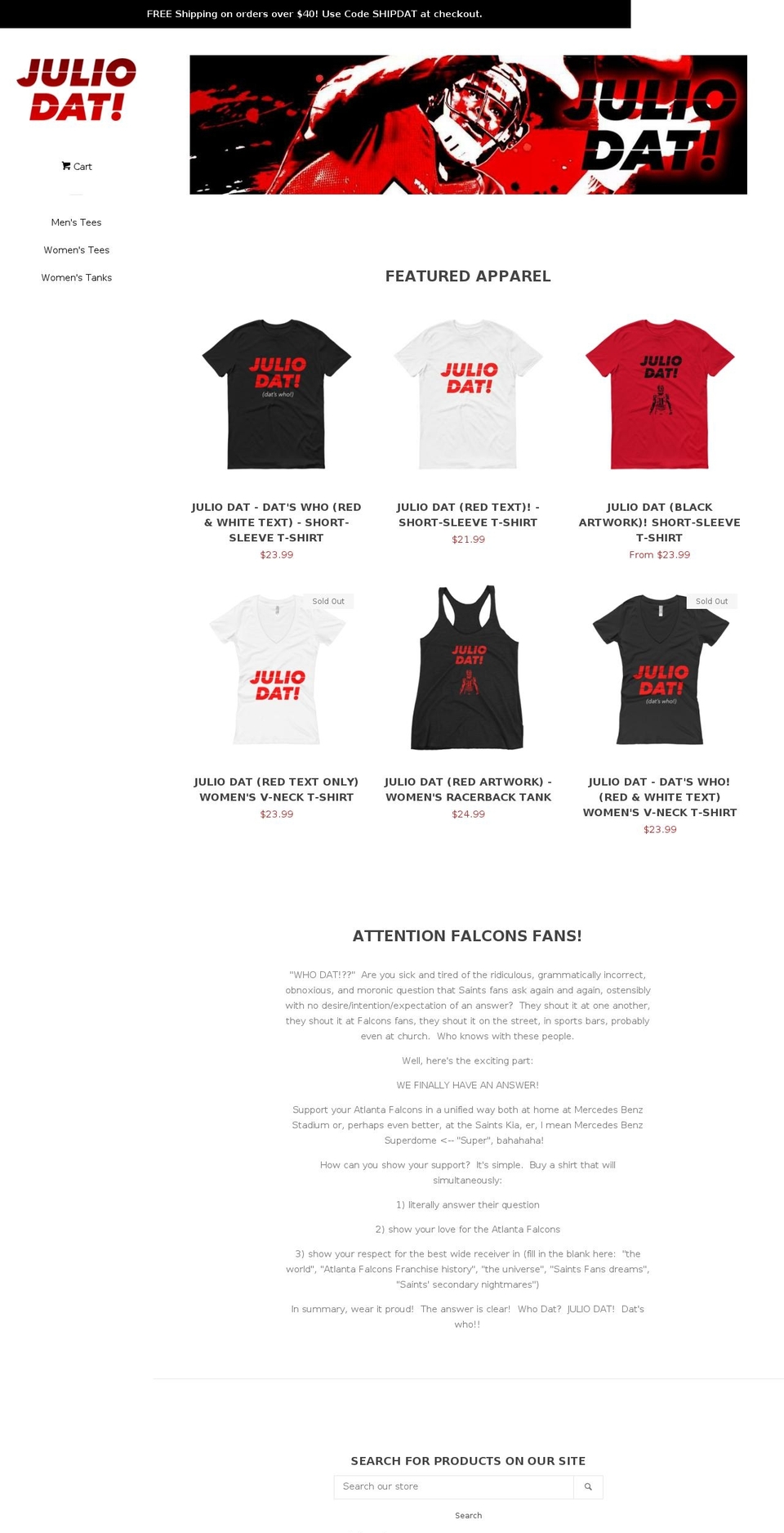 juliodat.com — Shopify storefront screenshot