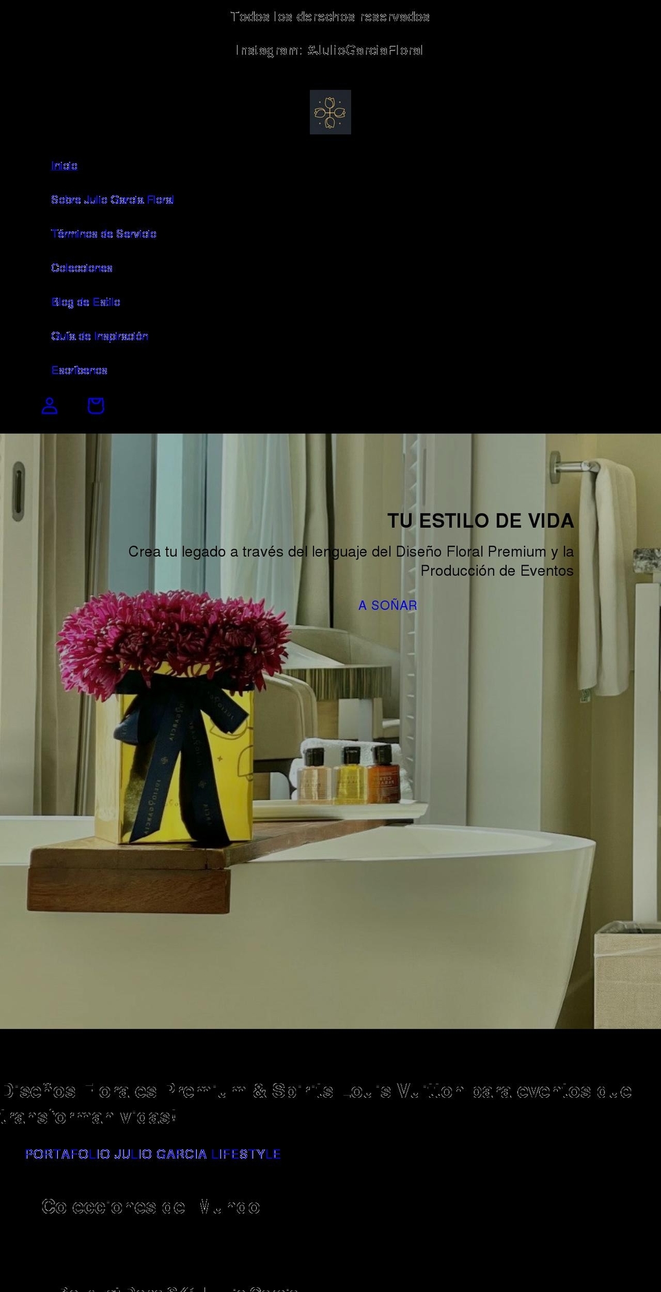 juliogarciafloral.com shopify website screenshot