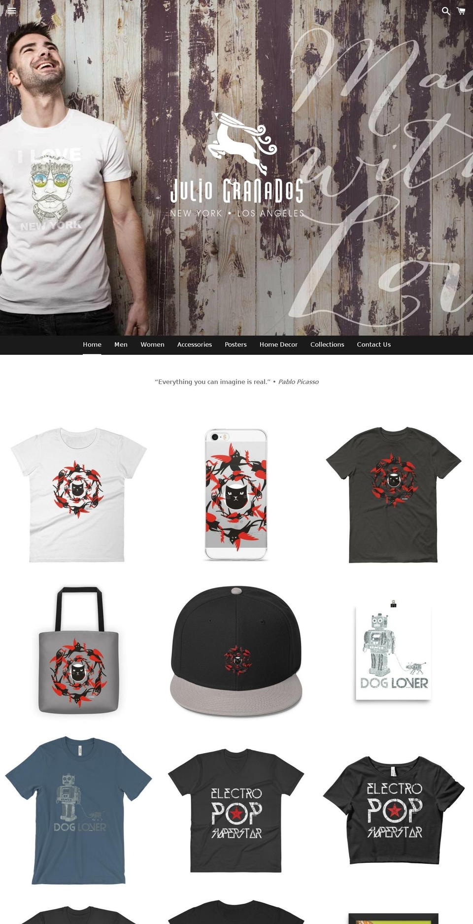 juliogranadosart.com — Shopify storefront screenshot