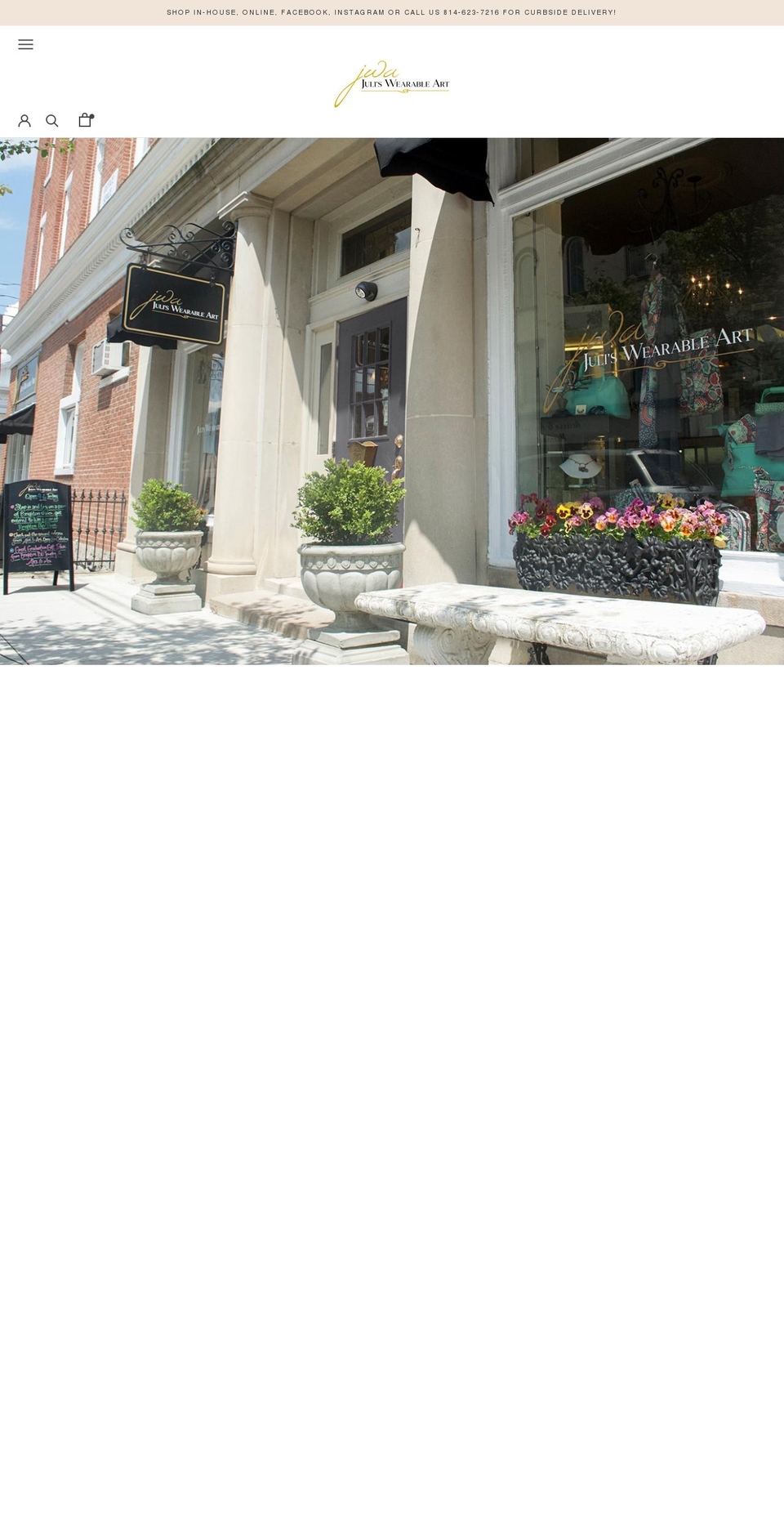 juliswearableart.com shopify website screenshot