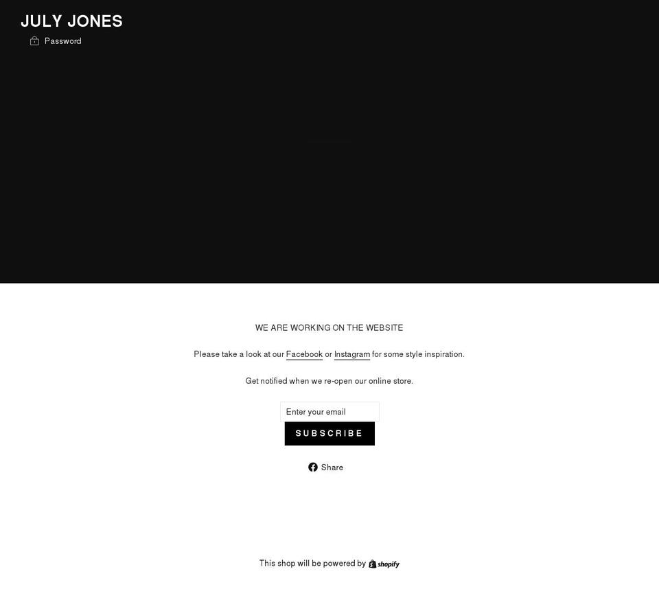 julyjones.com.au shopify website screenshot