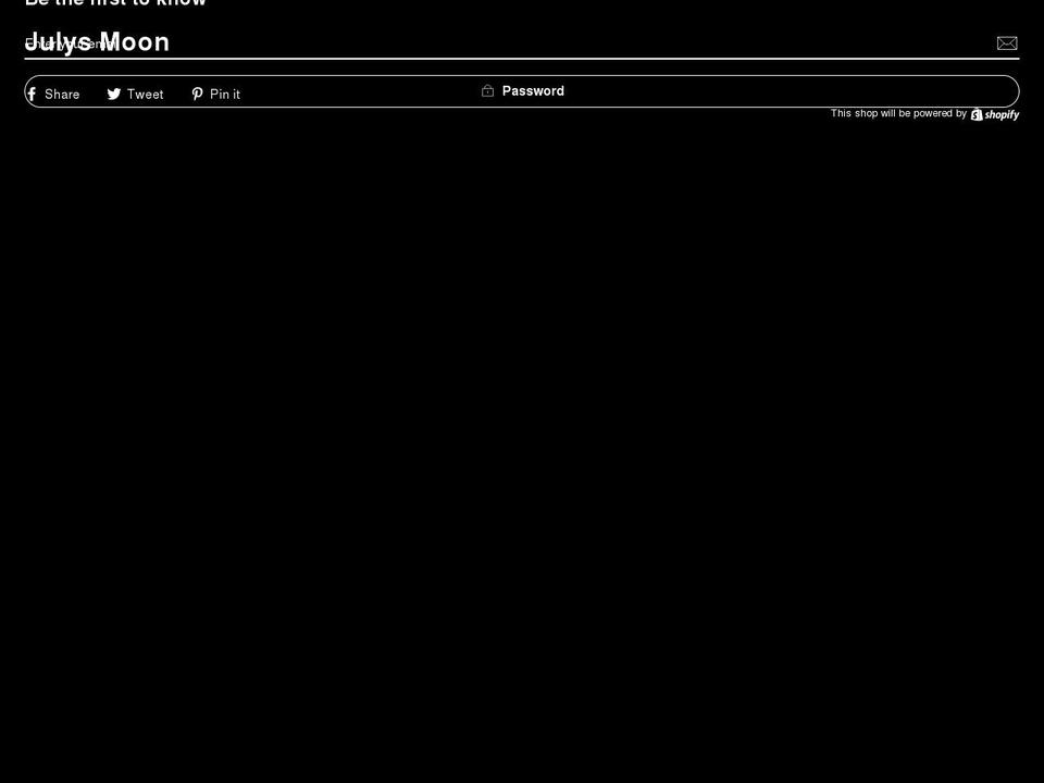 julysmoon.com shopify website screenshot