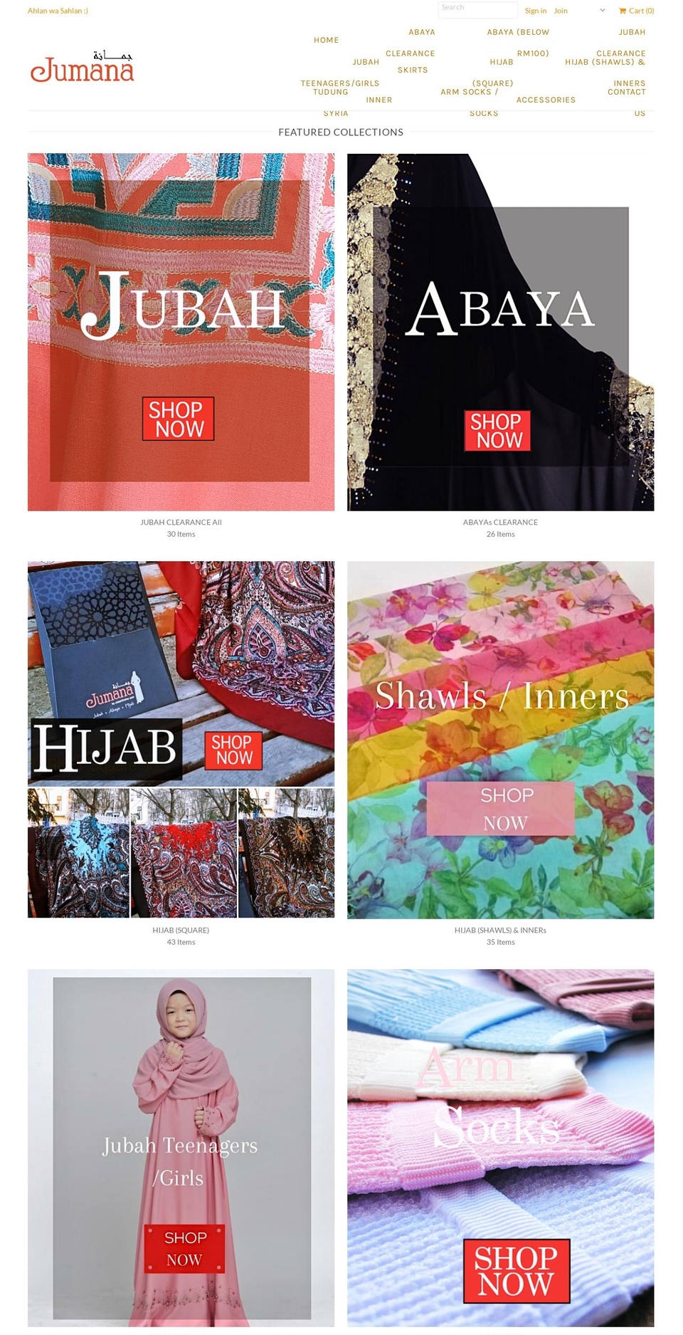 jumana.com.my shopify website screenshot