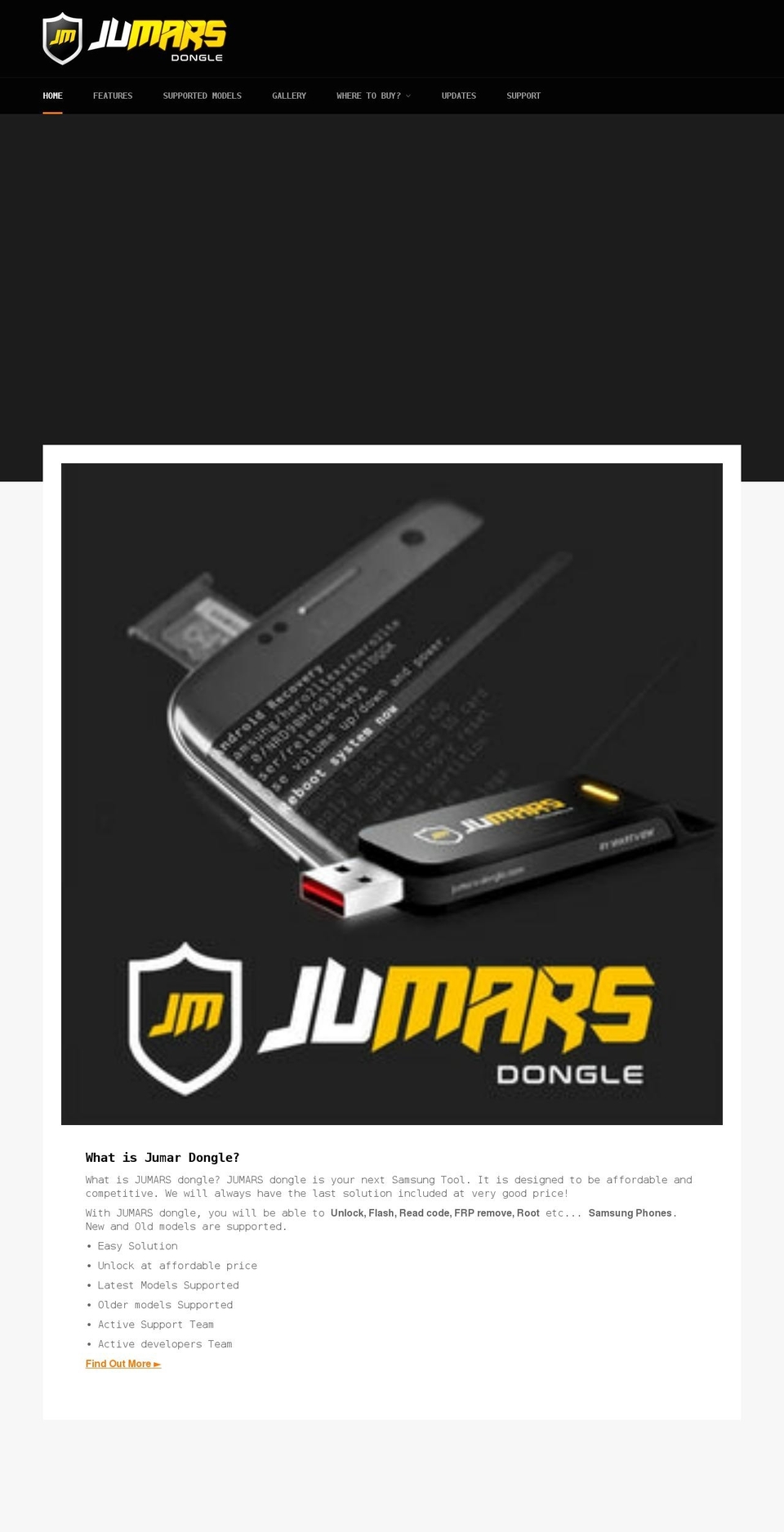 jumars-dongle.com shopify website screenshot