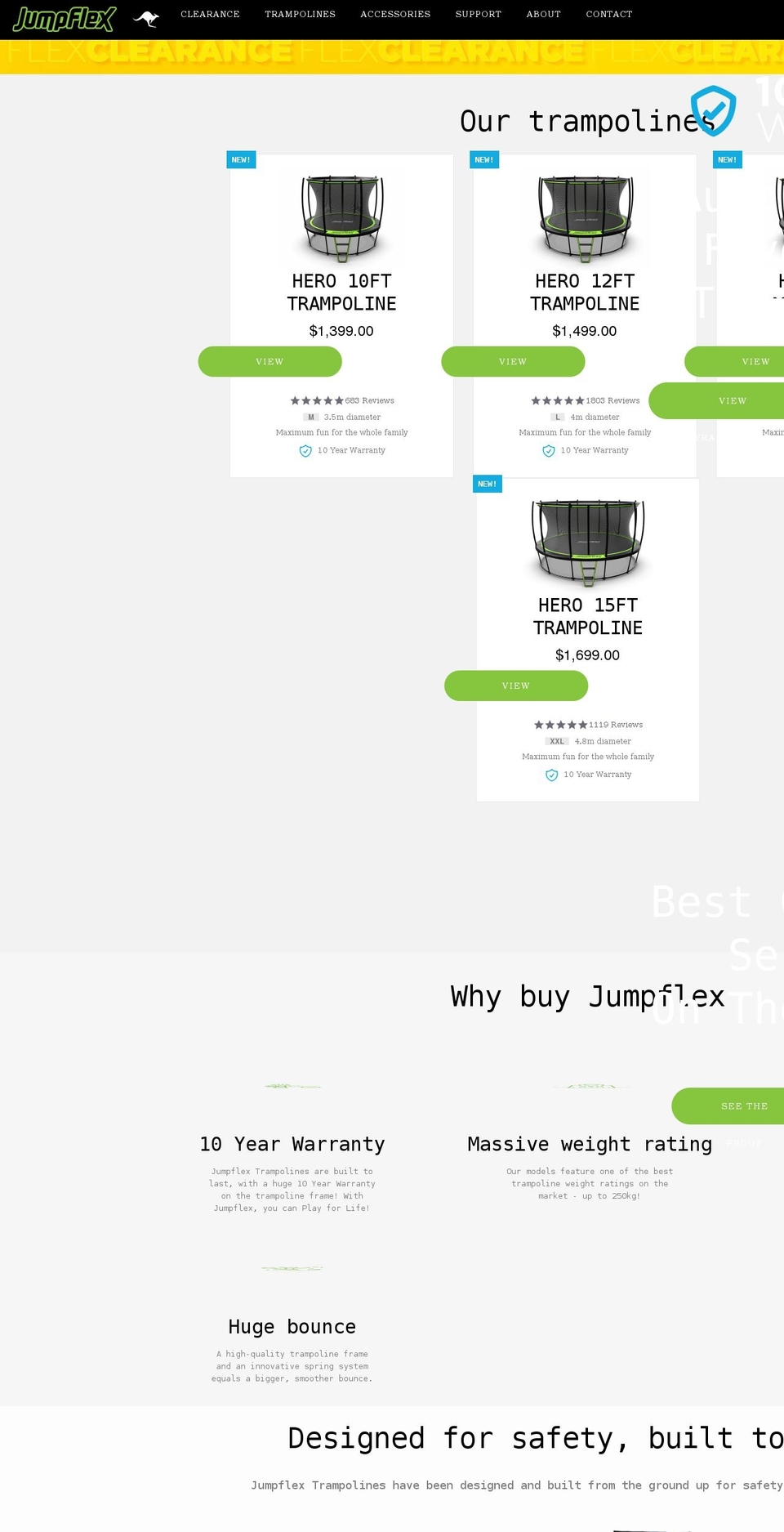 jumpflex.com.au shopify website screenshot