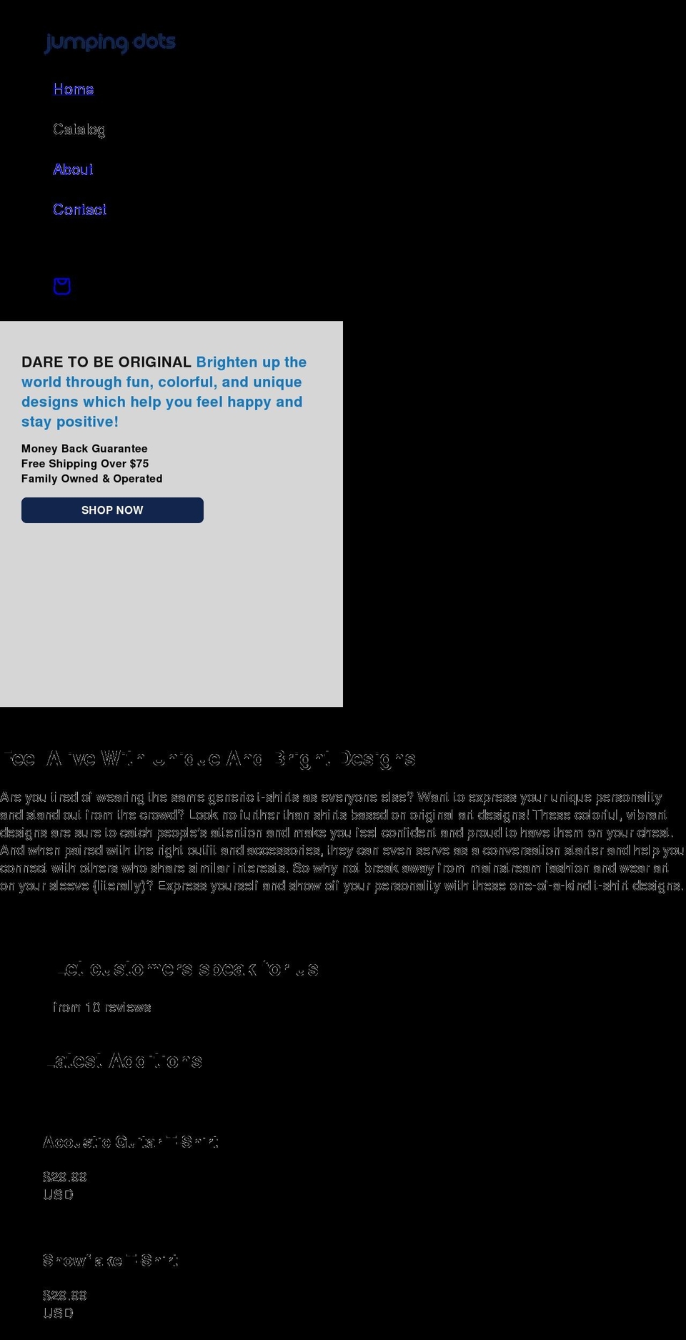 jumpingdots.com shopify website screenshot