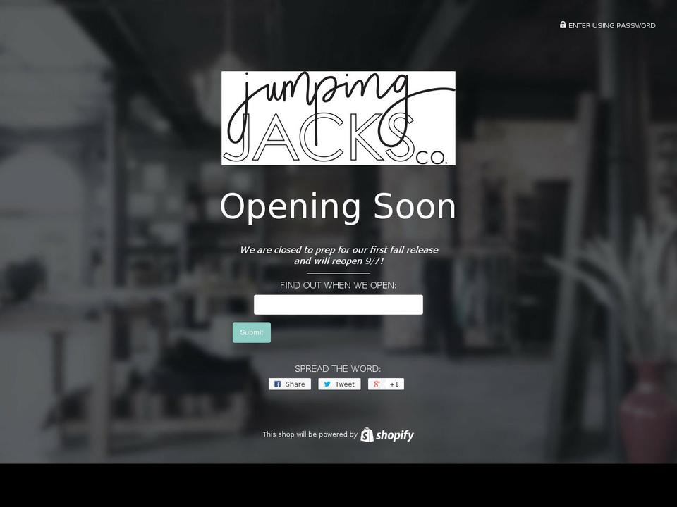 jumpingjacksco.com shopify website screenshot