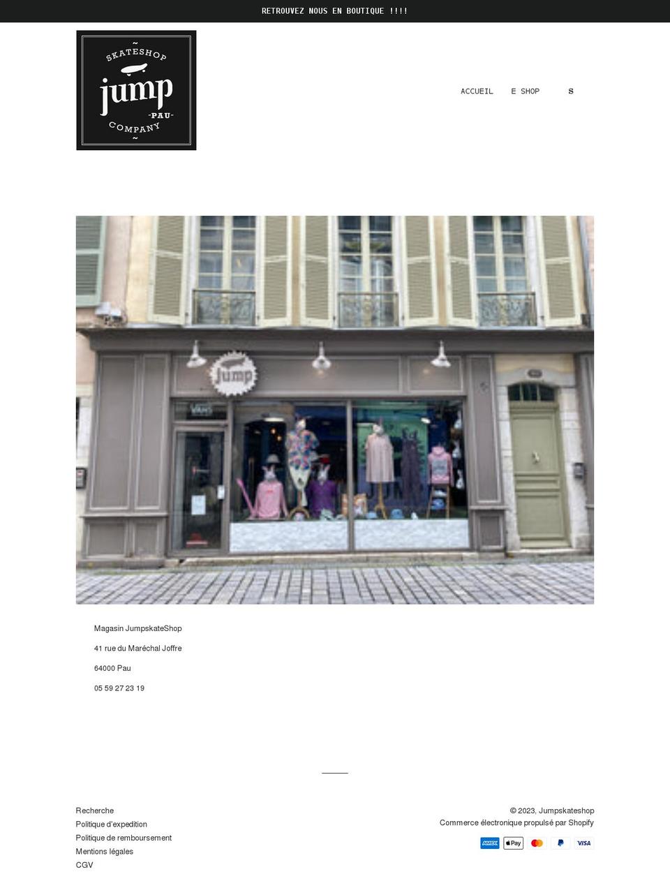 jumpskateshoponline.com shopify website screenshot