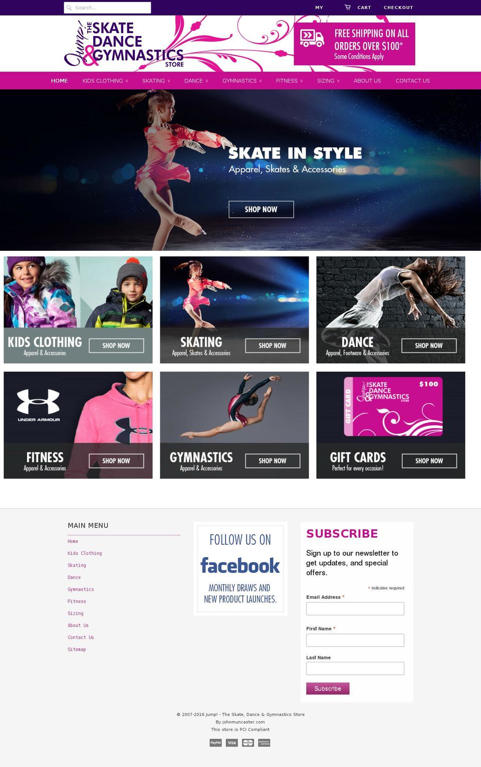 jumpsudbury.com shopify website screenshot