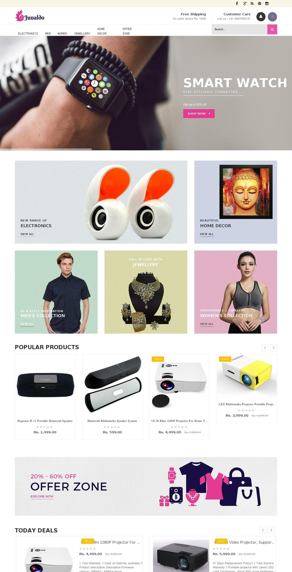 junaldo.com — Shopify storefront screenshot