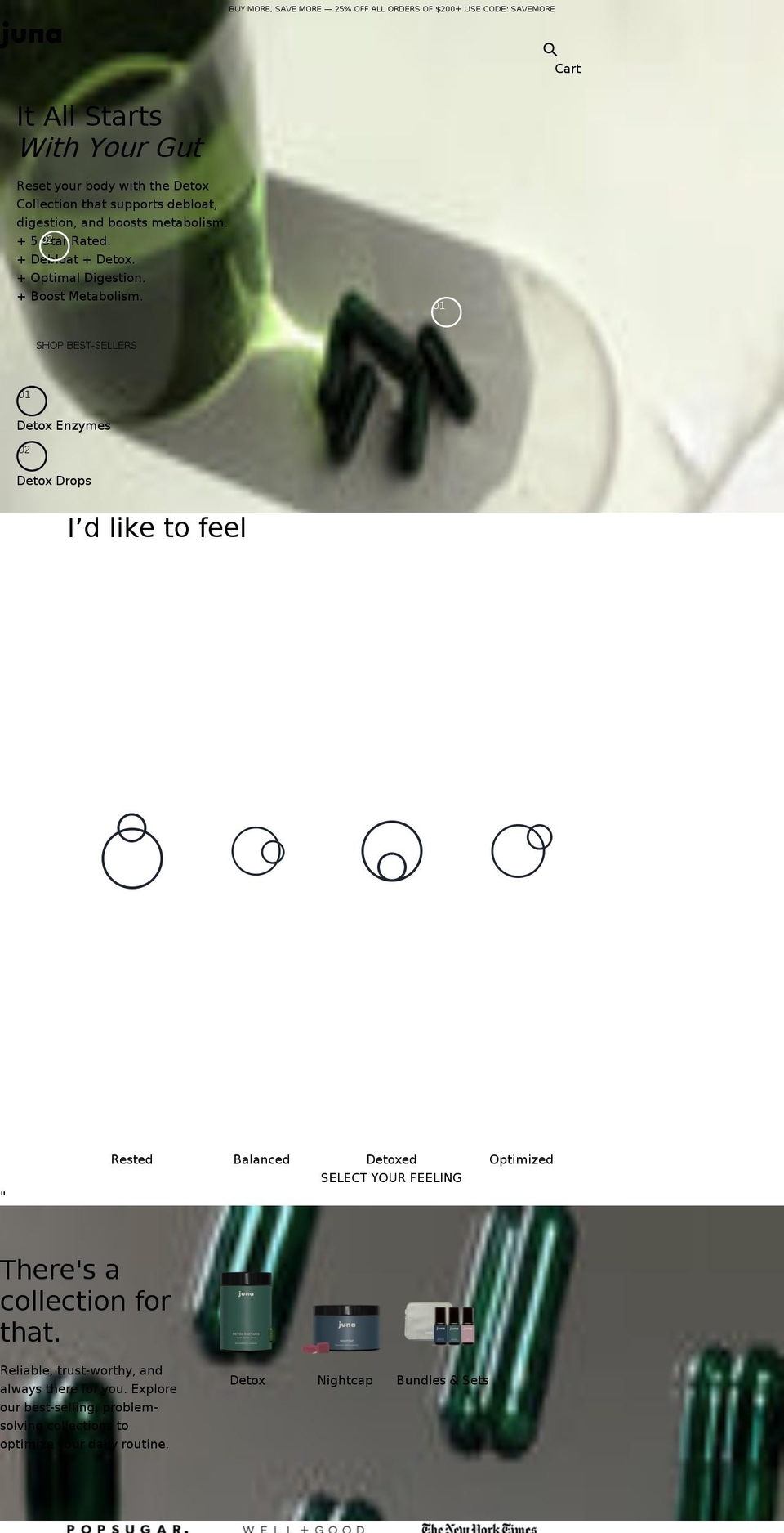 junaworld.com — Shopify storefront screenshot