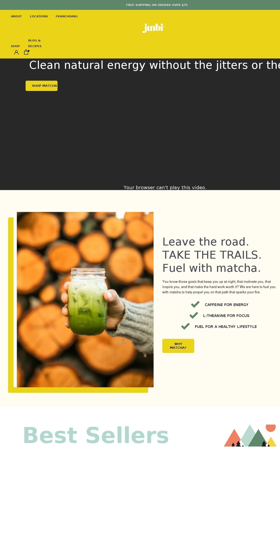 junbishop.com shopify website screenshot