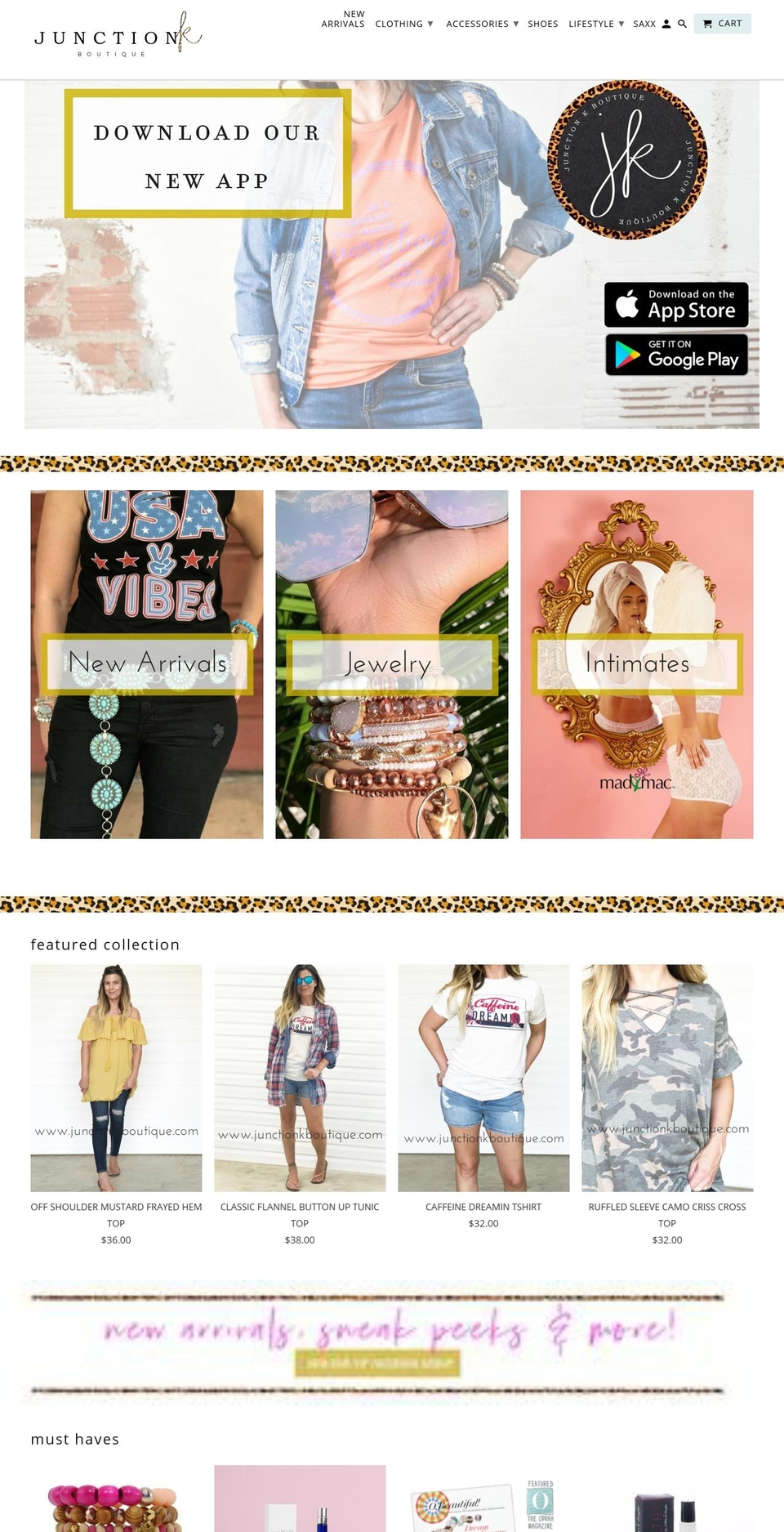 junctionkboutique.com — Shopify storefront screenshot