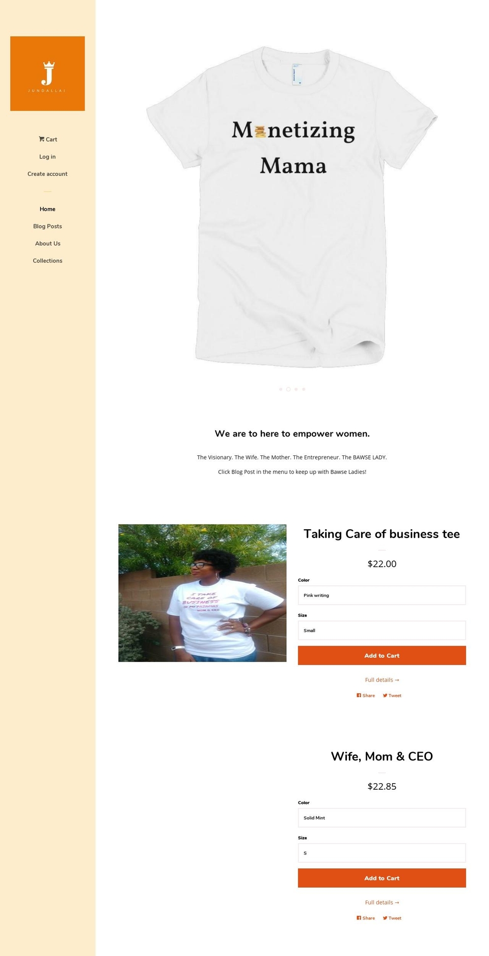 jundallai.com — Shopify storefront screenshot
