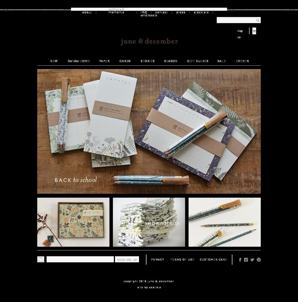 June and December by Aeolidia Shopify theme site example june-december.org