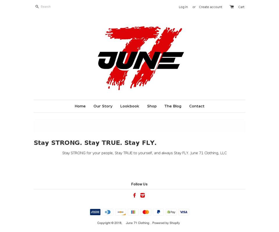 june71.com — Shopify storefront screenshot