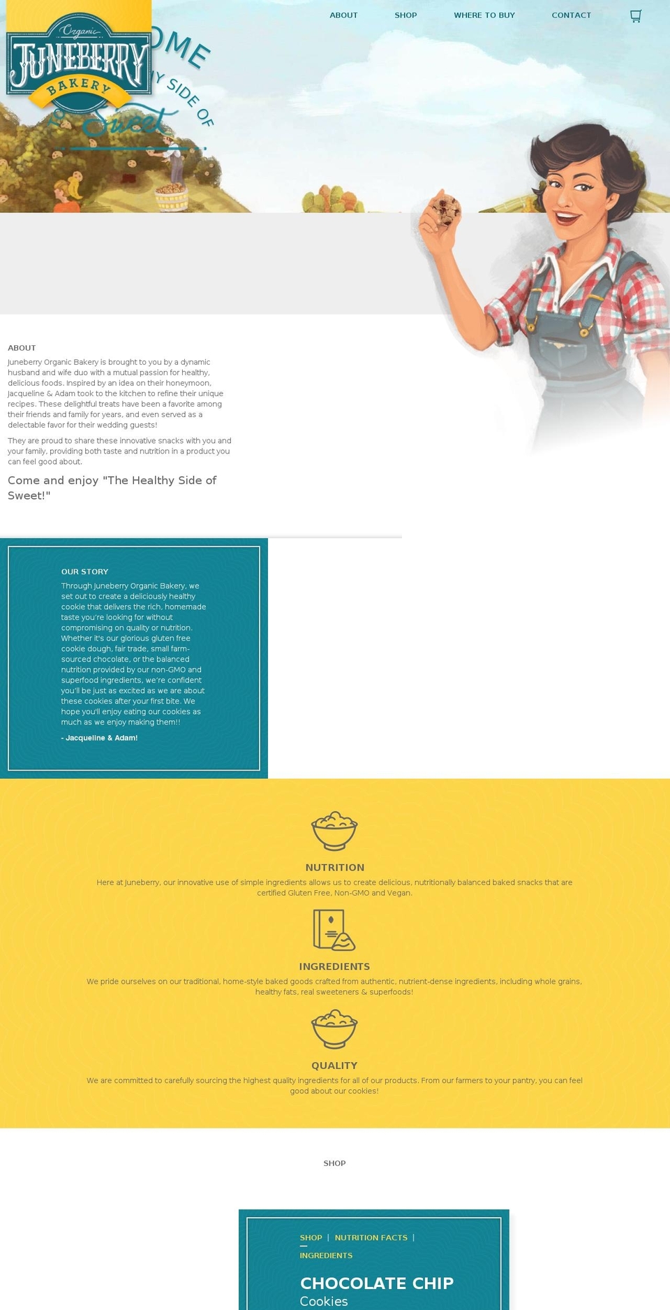juneberryorganic.com — Shopify storefront screenshot