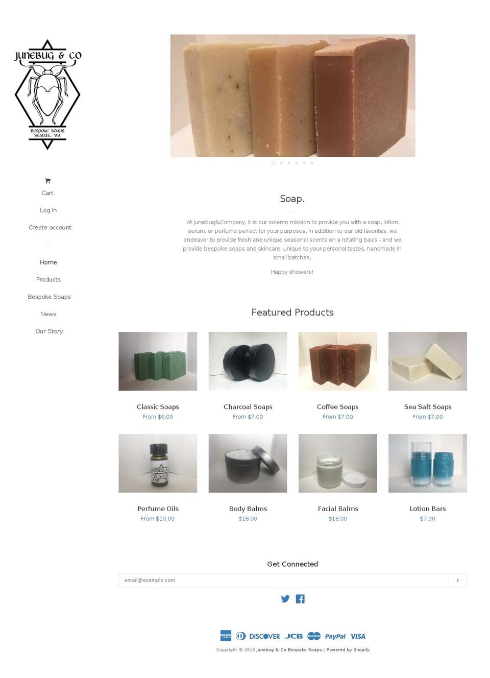 junebugandcompany.com shopify website screenshot