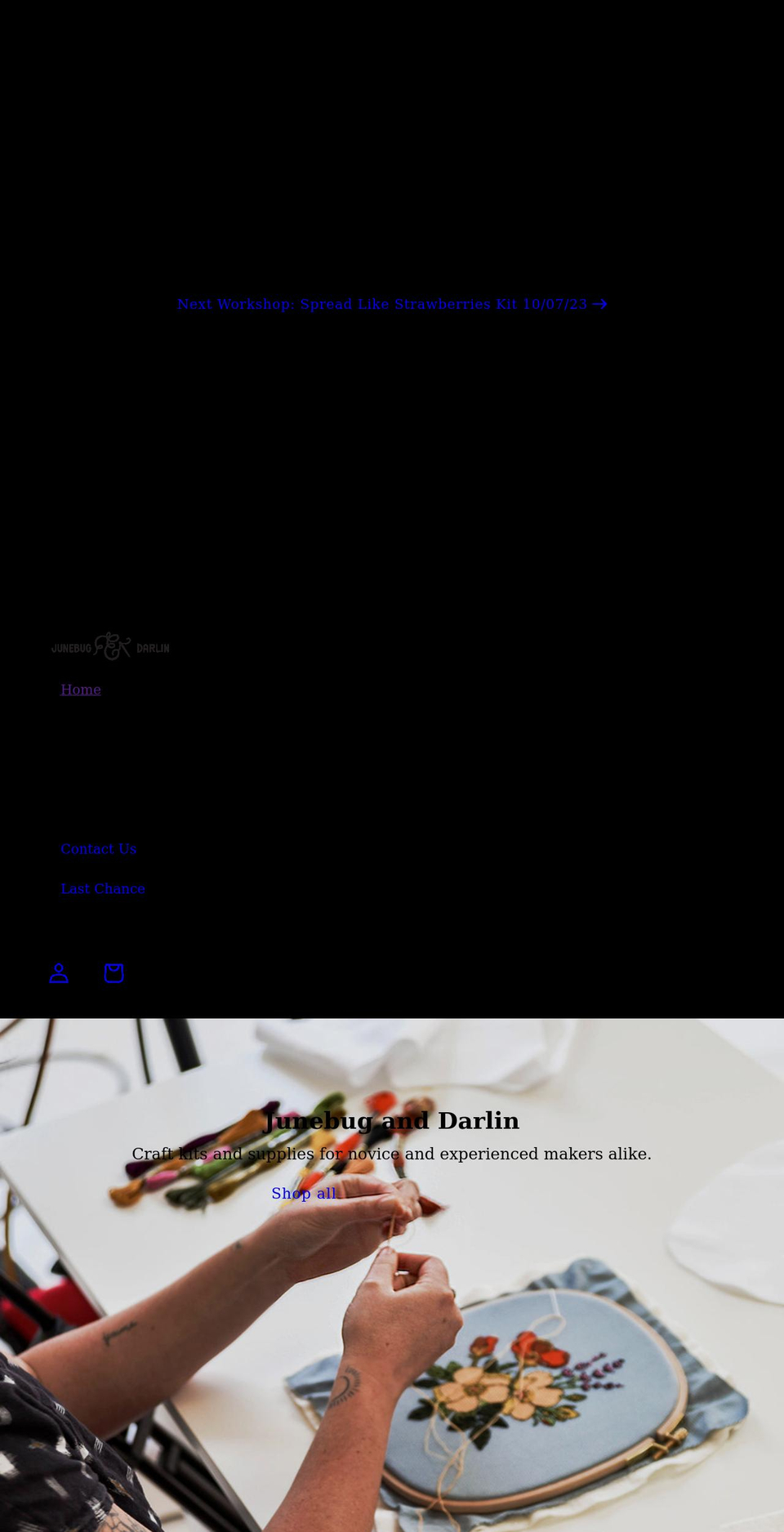 junebuganddarlin.com shopify website screenshot