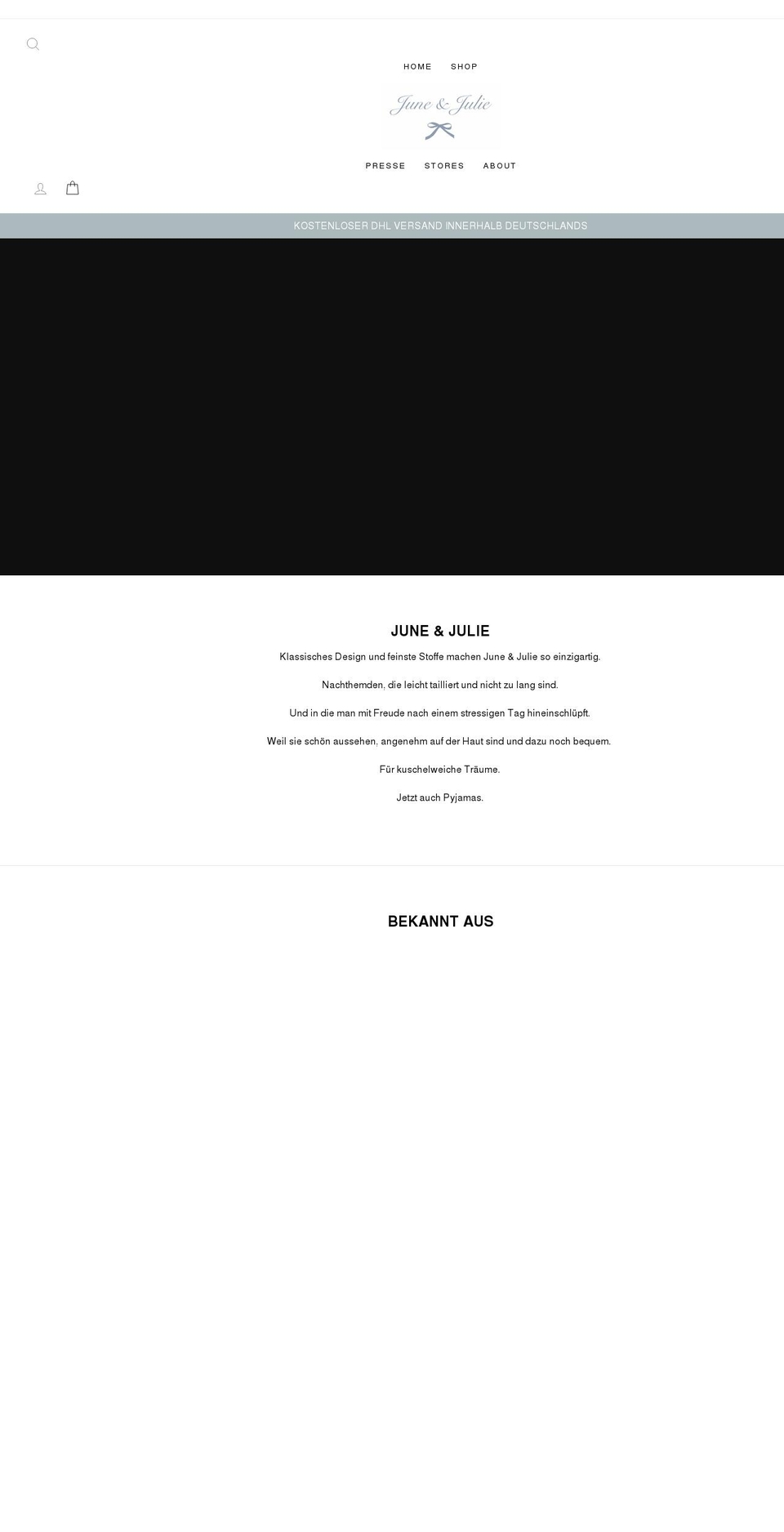 junejulie.com shopify website screenshot