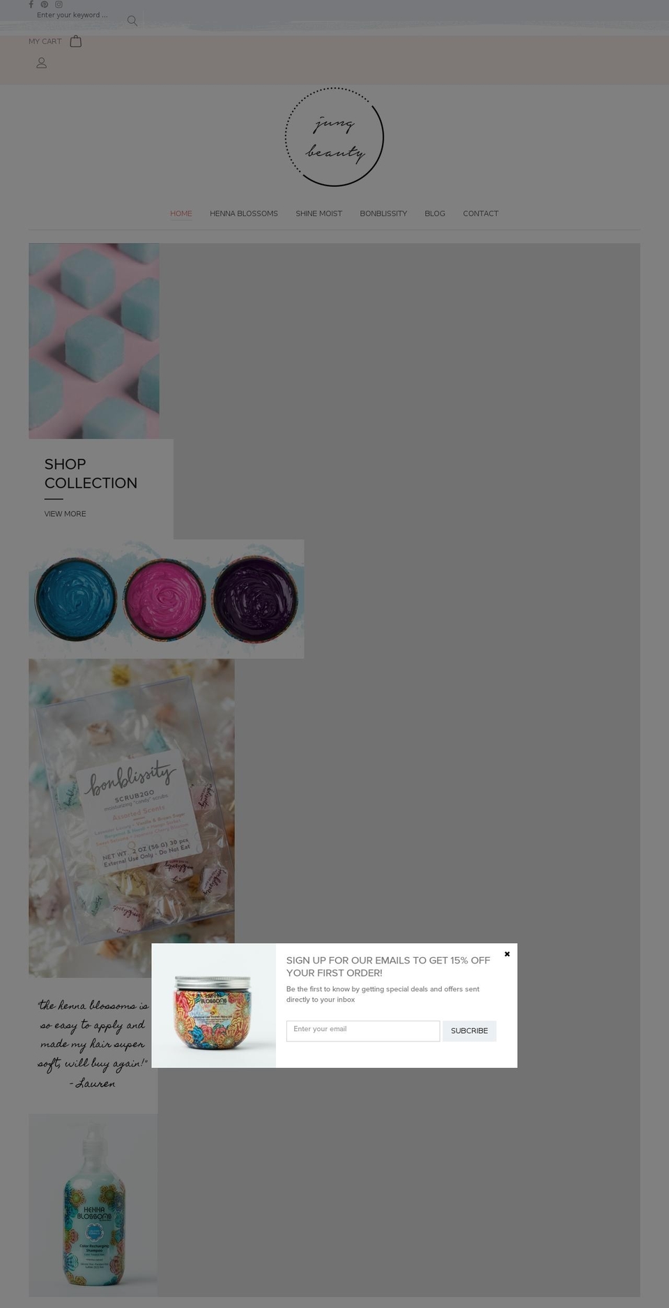 jungbeauty.com shopify website screenshot