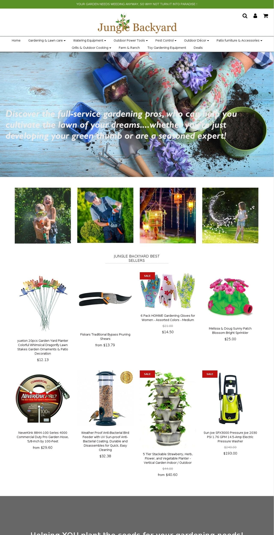 junglebackyard.com — Shopify storefront screenshot