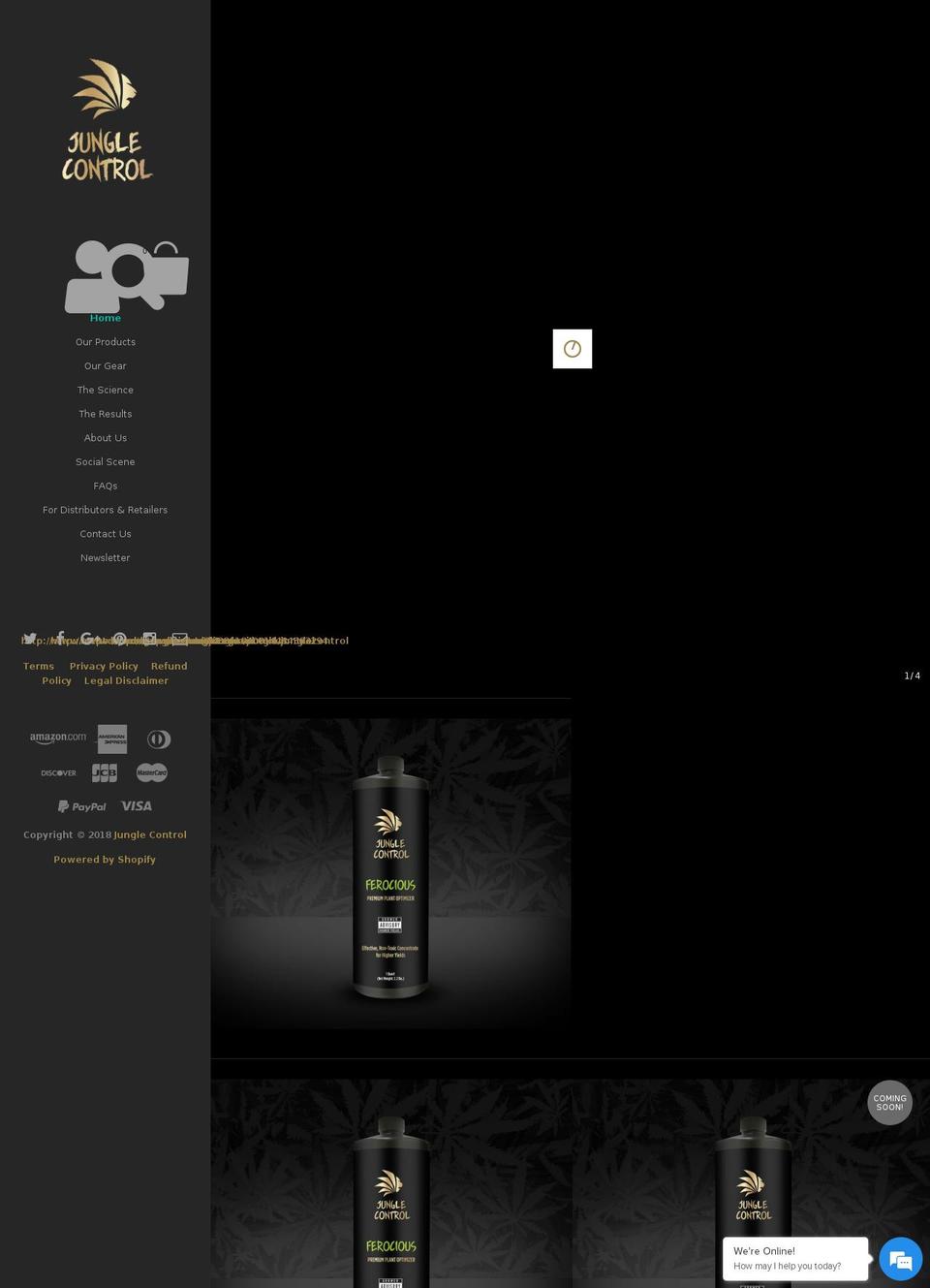 junglecontrol.org shopify website screenshot